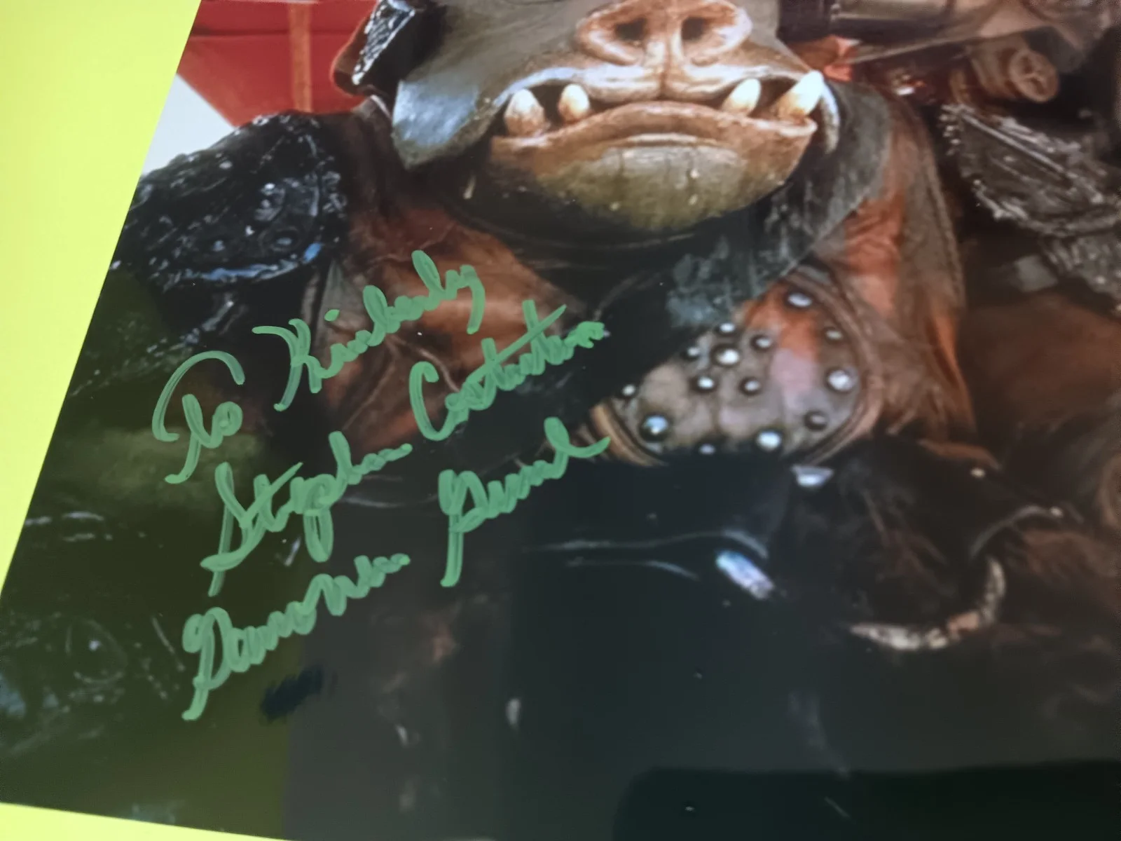 Stephen Costantino — Stephen Costantino signed 11x14 photo Gamorrean Guard Return of the Jedi, изображение 4