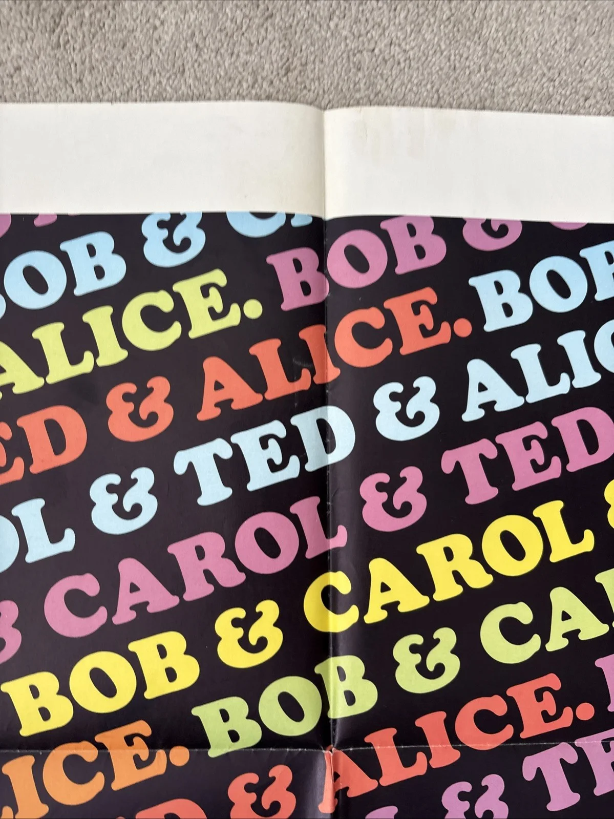 Bob & Carol & Ted & Alice (1969) Original US One Sheet Movie Poster, изображение 3