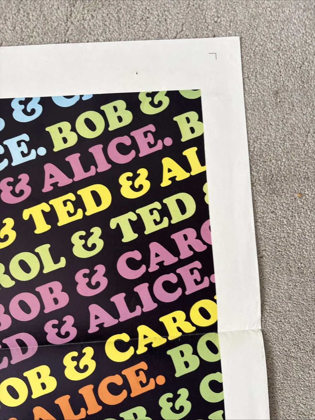 Bob & Carol & Ted & Alice (1969) Original US One Sheet Movie Poster, изображение 4