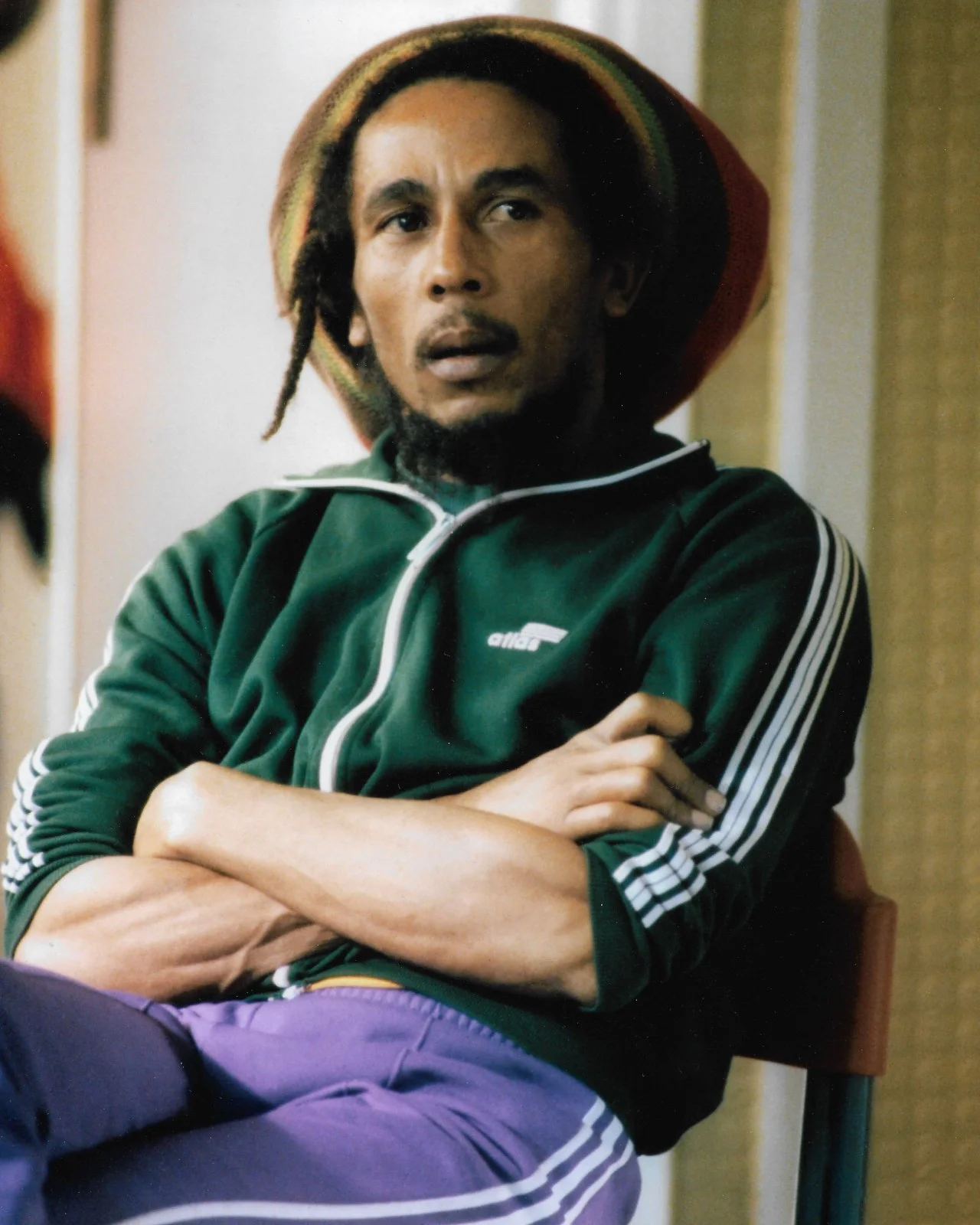 BLACK FRAMED BOB MARLEY TRACK SUIT - GLOSSY PRINTED PICTURE 12"x15" (300x380mm), изображение 2