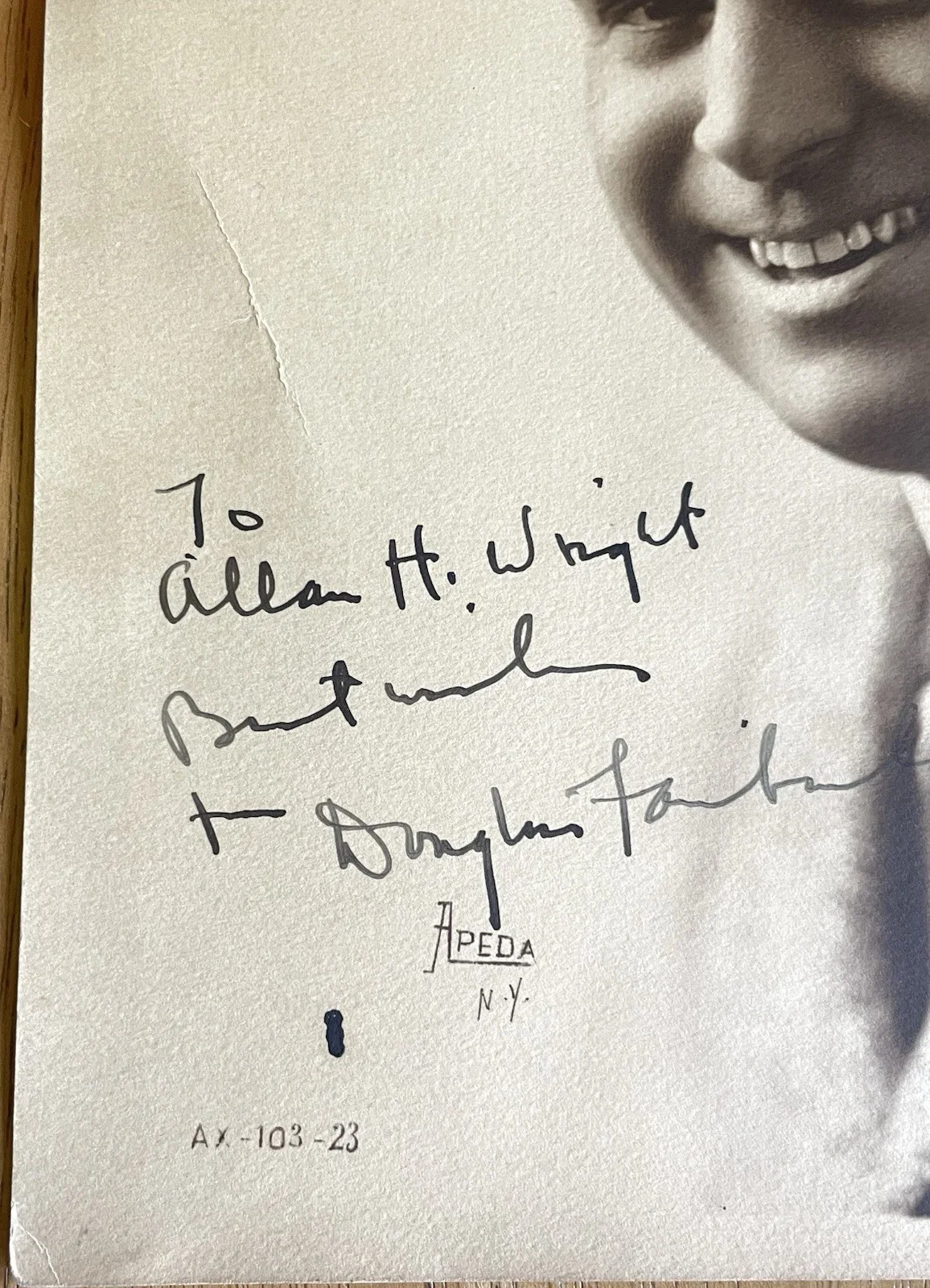 Douglas Fairbanks Sr — "The King Of Hollywood" Douglas Fairbanks Sr. Autograph Photo, изображение 3