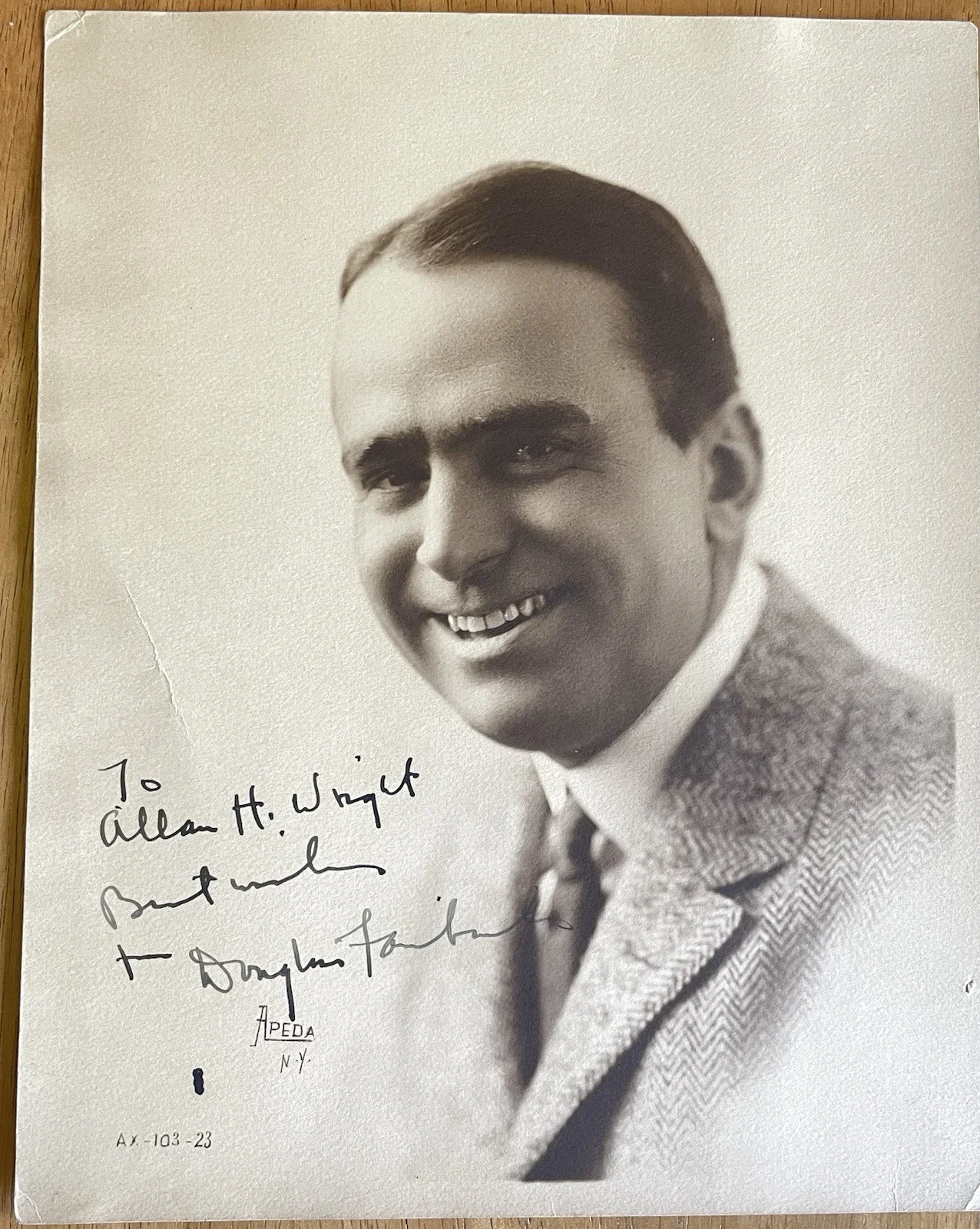 Douglas Fairbanks Sr — "The King Of Hollywood" Douglas Fairbanks Sr. Autograph Photo, изображение 4