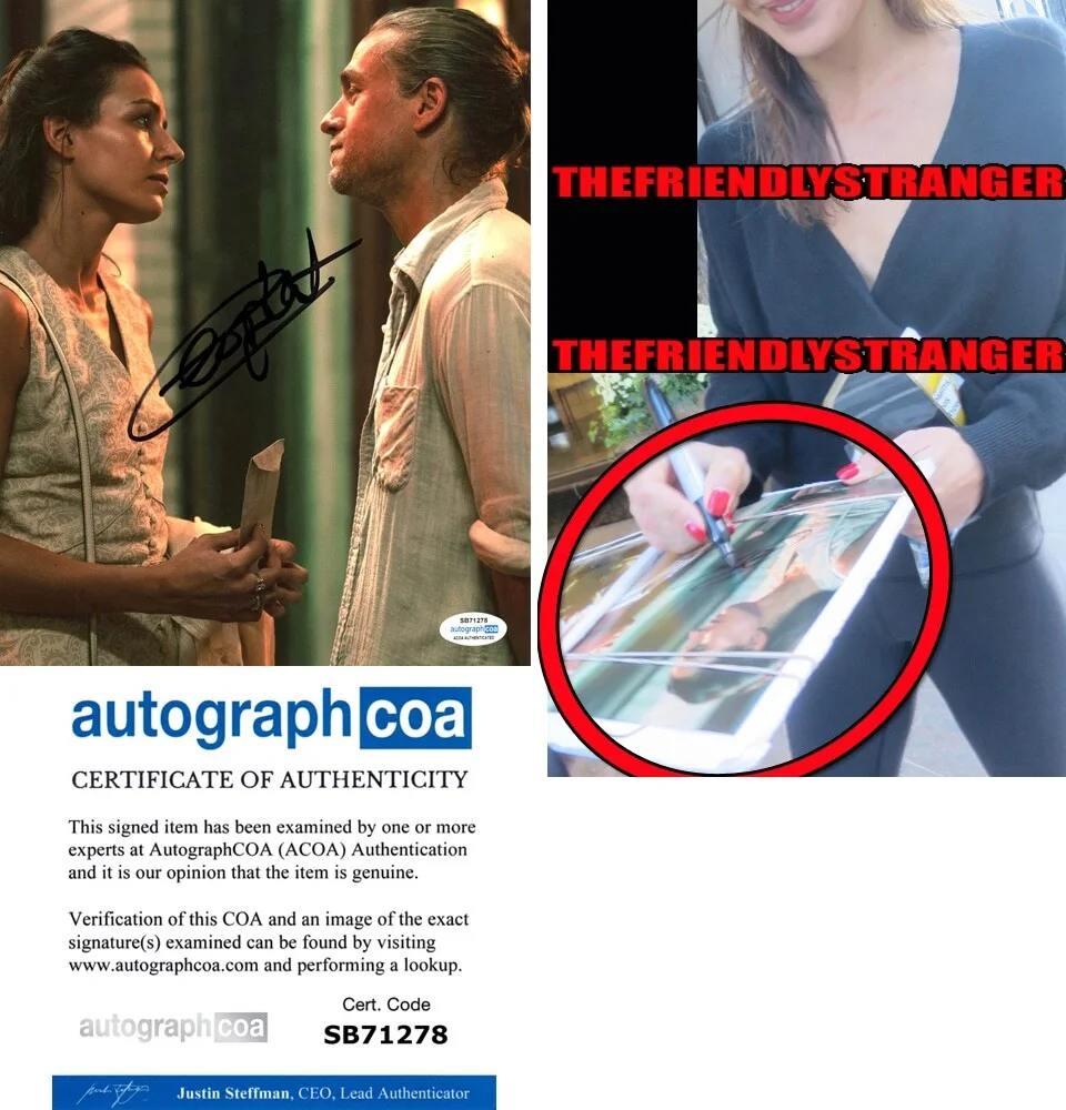 ANTONIA DESPLAT — Antonia Desplat signed "SHANTARAM" 8x10 Photo EXACT PROOF f Charlie Hunnam ACOA