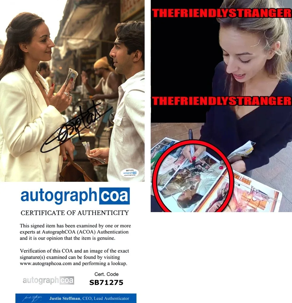 ANTONIA DESPLAT — Antonia Desplat signed "SHANTARAM" 8x10 Photo c EXACT PROOF Hot SEXY Karla ACOA