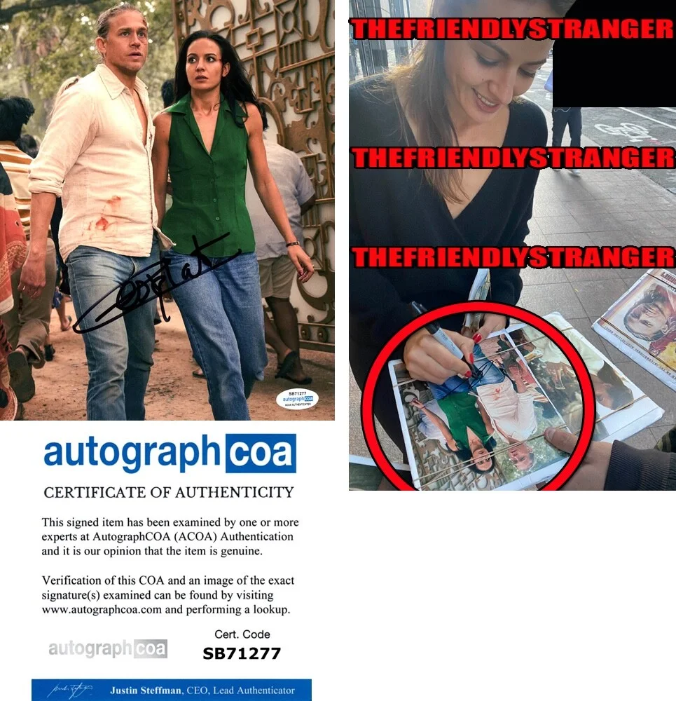 ANTONIA DESPLAT — Antonia Desplat signed "SHANTARAM" 8x10 Photo EXACT PROOF e Charlie Hunnam ACOA