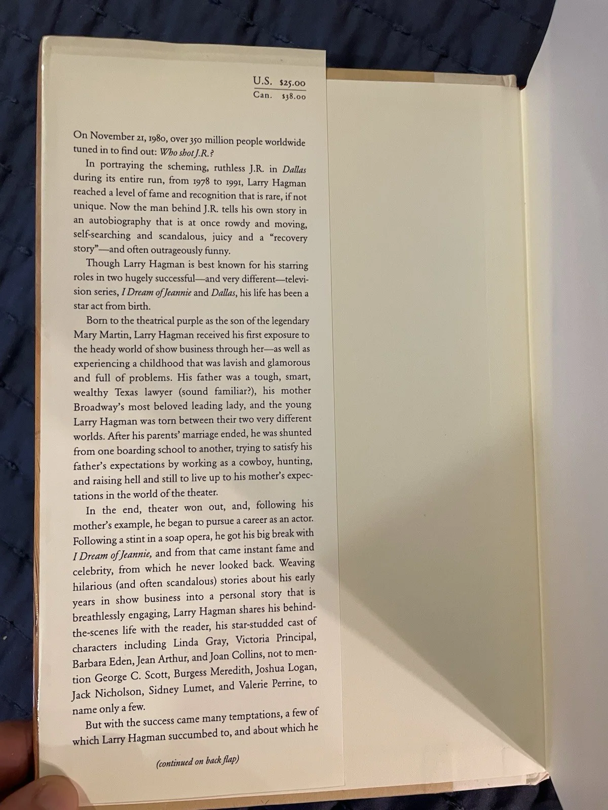 Hello Darlin’ by Larry Hagman SIGNED FIRST EDITION Easton Press #1,053 of 1,300, image 2