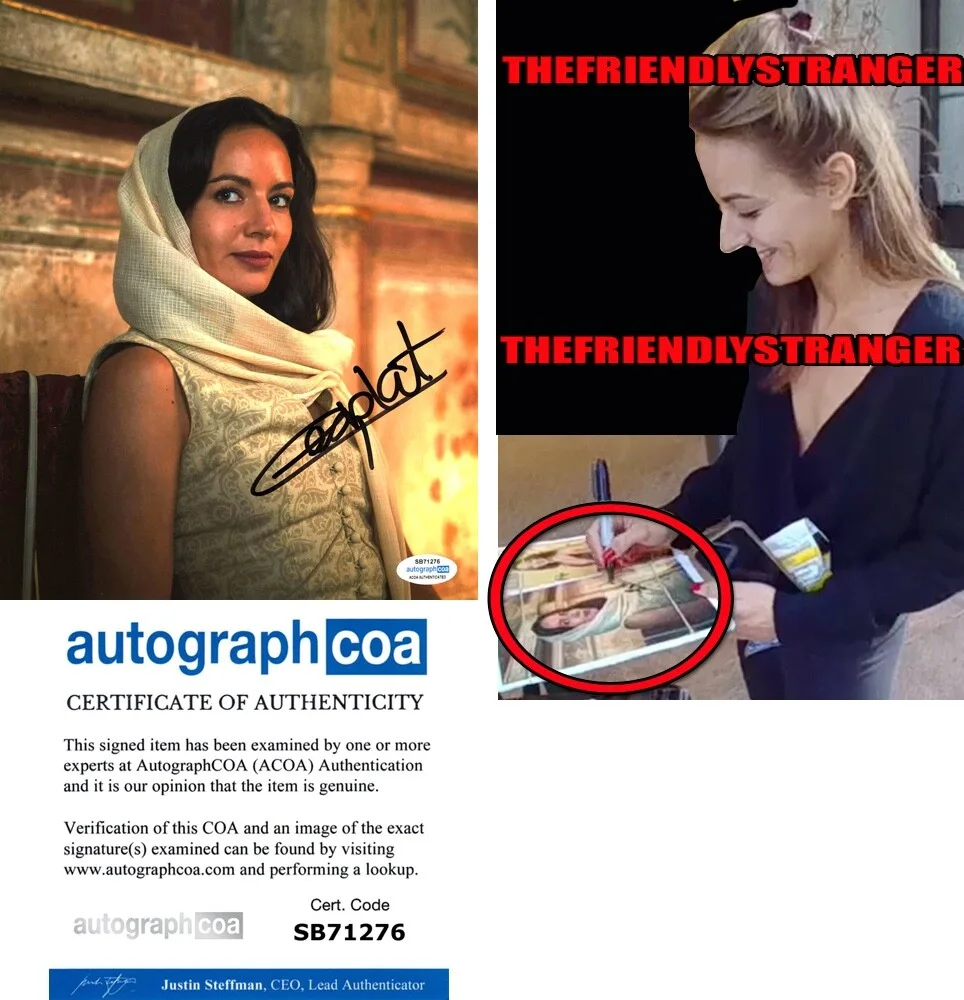 ANTONIA DESPLAT — Antonia Desplat signed "SHANTARAM" 8x10 Photo d EXACT PROOF Hot SEXY Karla ACOA