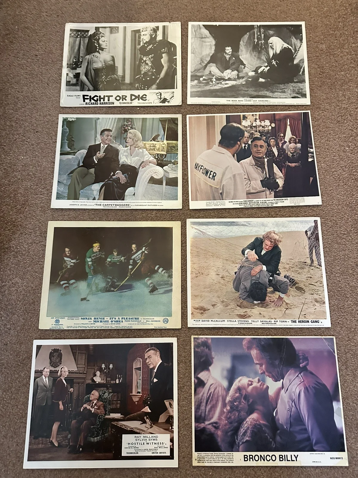 Bundle Of 40 Rare Original Lobby Cards .. Telly Savalas Rip Torn Sean Connery, изображение 2