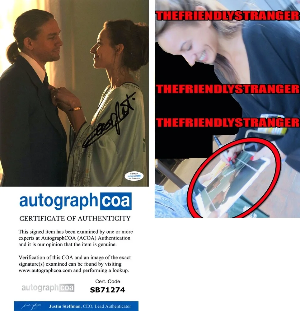 ANTONIA DESPLAT — Antonia Desplat signed "SHANTARAM" 8x10 Photo EXACT PROOF b Charlie Hunnam ACOA