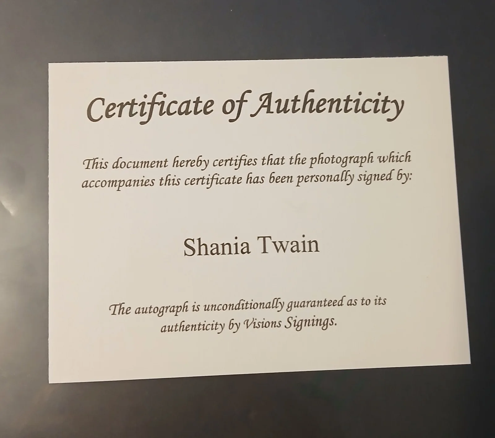 Shania Twain Signed Autographed 8 x 10 Photo with COA!, image 2