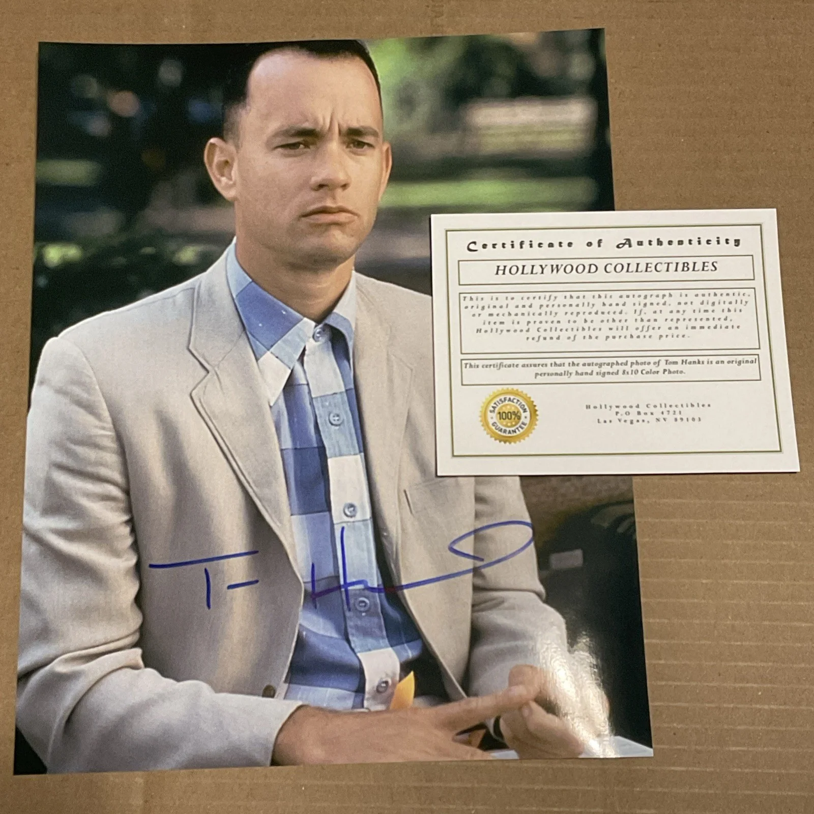 Tom Hanks — Tom Hanks Signed Forrest Gump 8X10 Color Photo Hollywood Collectibles Authentic, изображение 4
