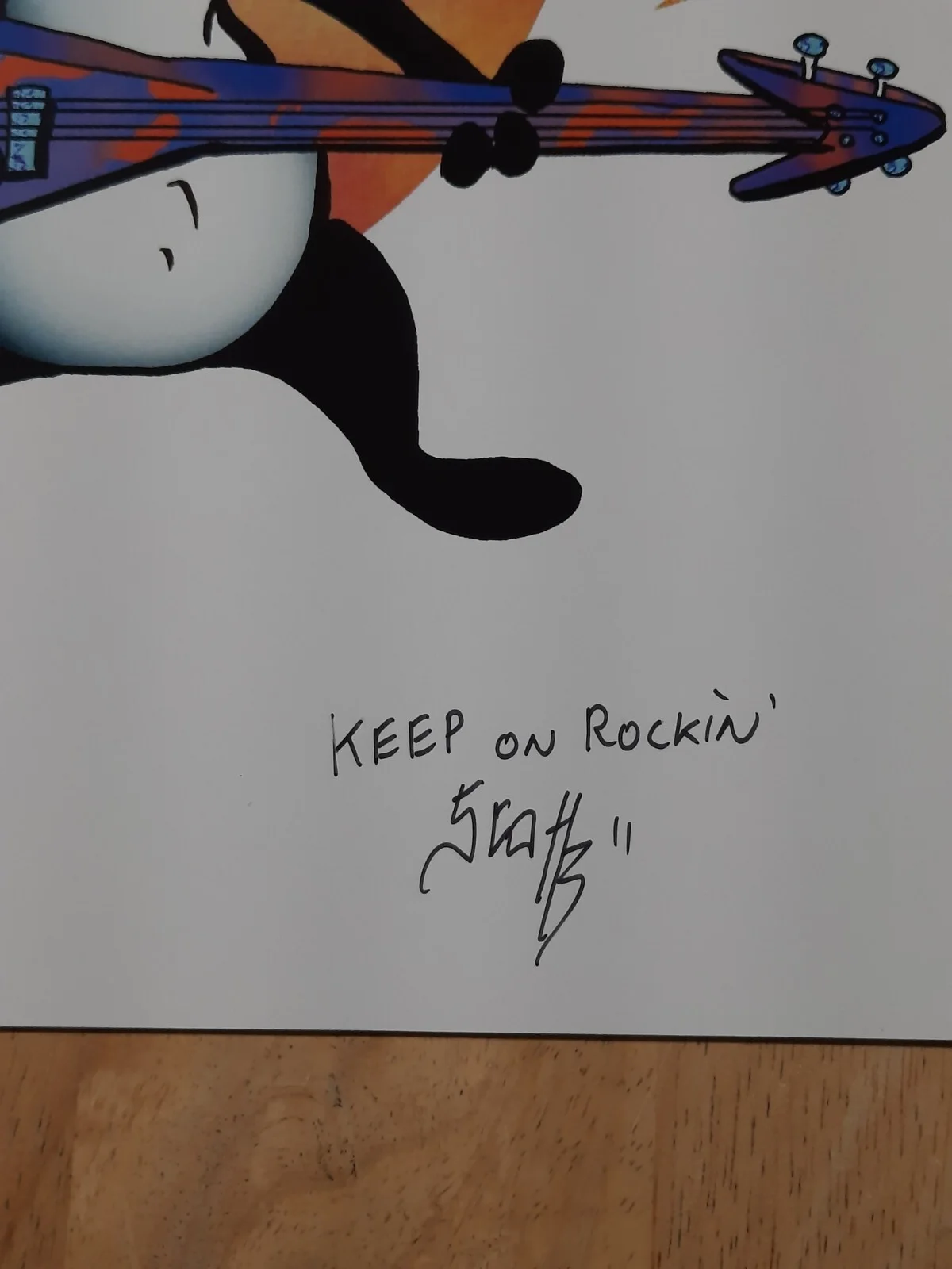 Scott Beaderstadt — Scott Beaderstadt Kitty Guitar Auto Autograph 8.5x11 Print Hand Signed With COA, изображение 2