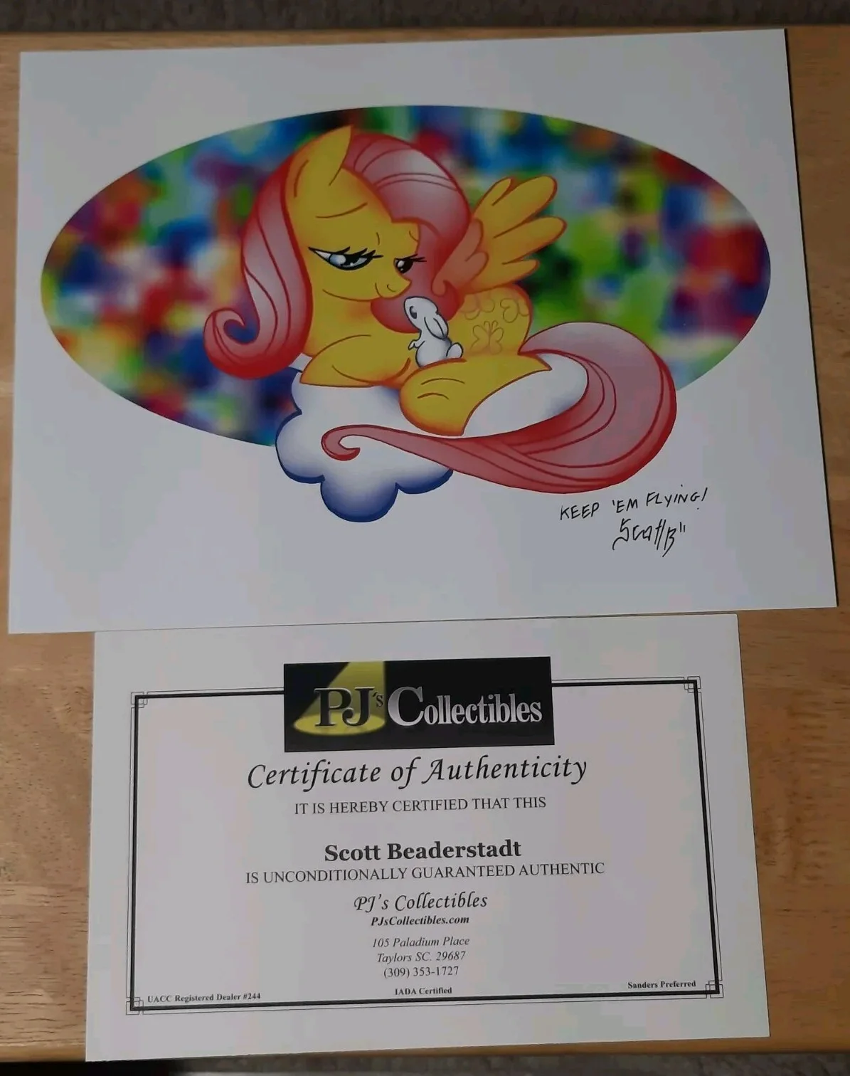 Scott Beaderstadt — Scott Beaderstadt Little Pony Auto Autograph 8.5x11 Print Hand Signed With COA, image 4