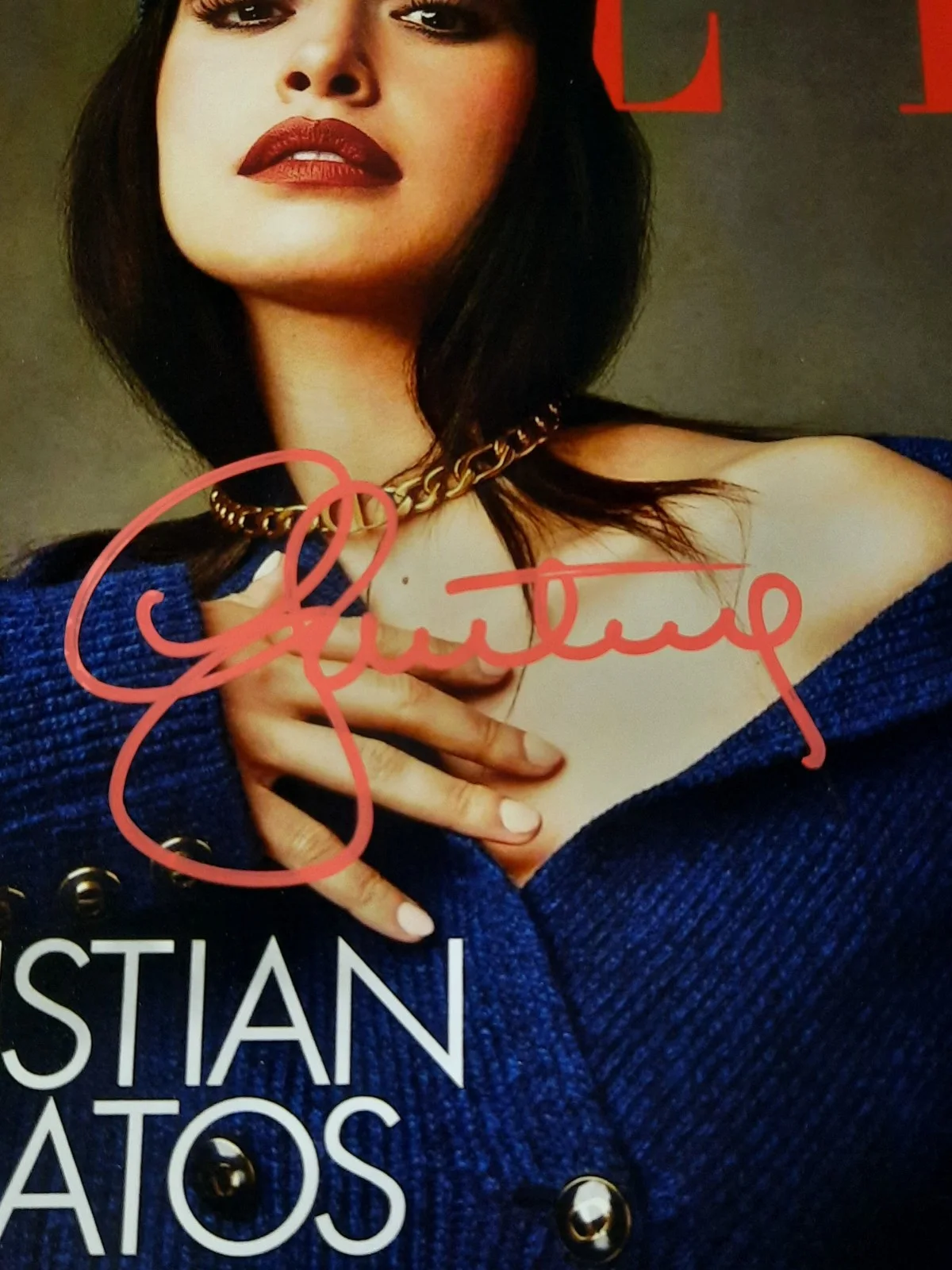 Christian Serratos — Cristian Serratos Red Ink Auto Autograph 8x10 Signed Star Gift, изображение 2
