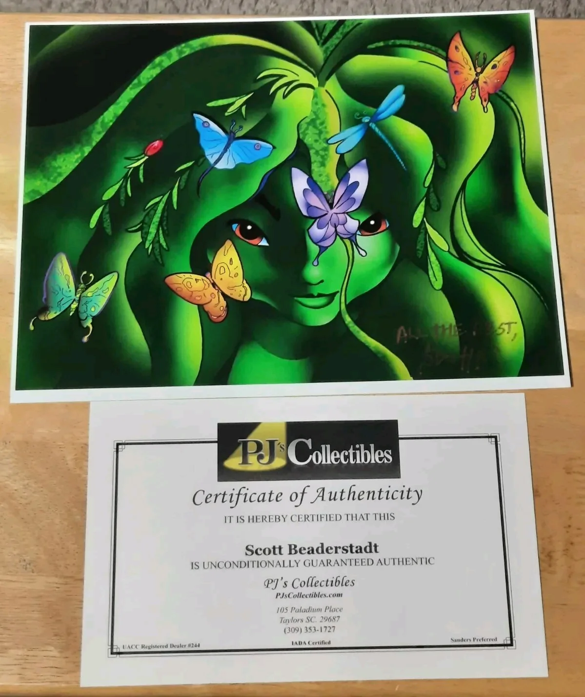 Scott Beaderstadt — Scott Beaderstadt Fantasia Auto Autograph 8.5x11 Print Hand Signed With COA Gift, изображение 4