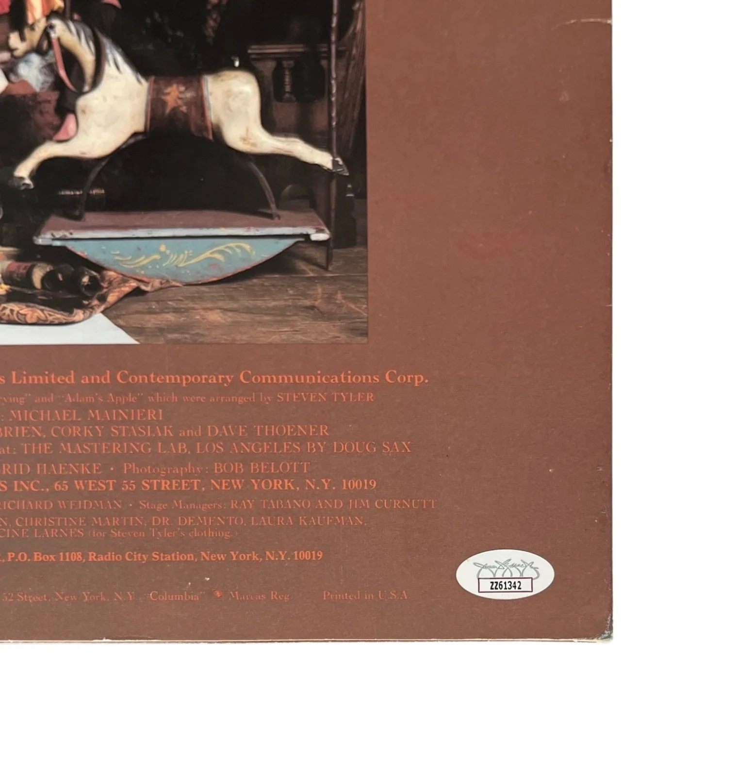 AEROSMITH X5 STEVEN TYLER JOE PERRY SIGNED TOYS IN THE ATTIC VINYL RECORD JSA, изображение 3