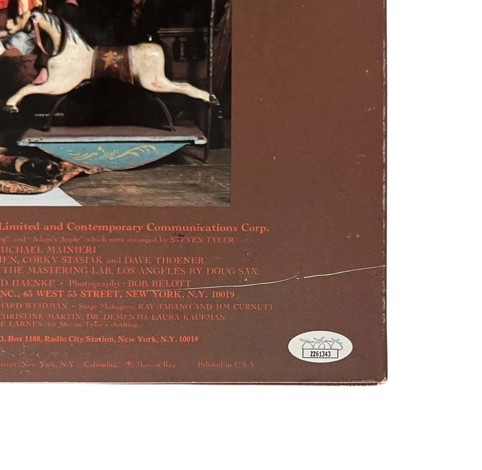 AEROSMITH X5 STEVEN TYLER JOE PERRY SIGNED TOYS IN THE ATTIC VINYL RECORD JSA, изображение 3