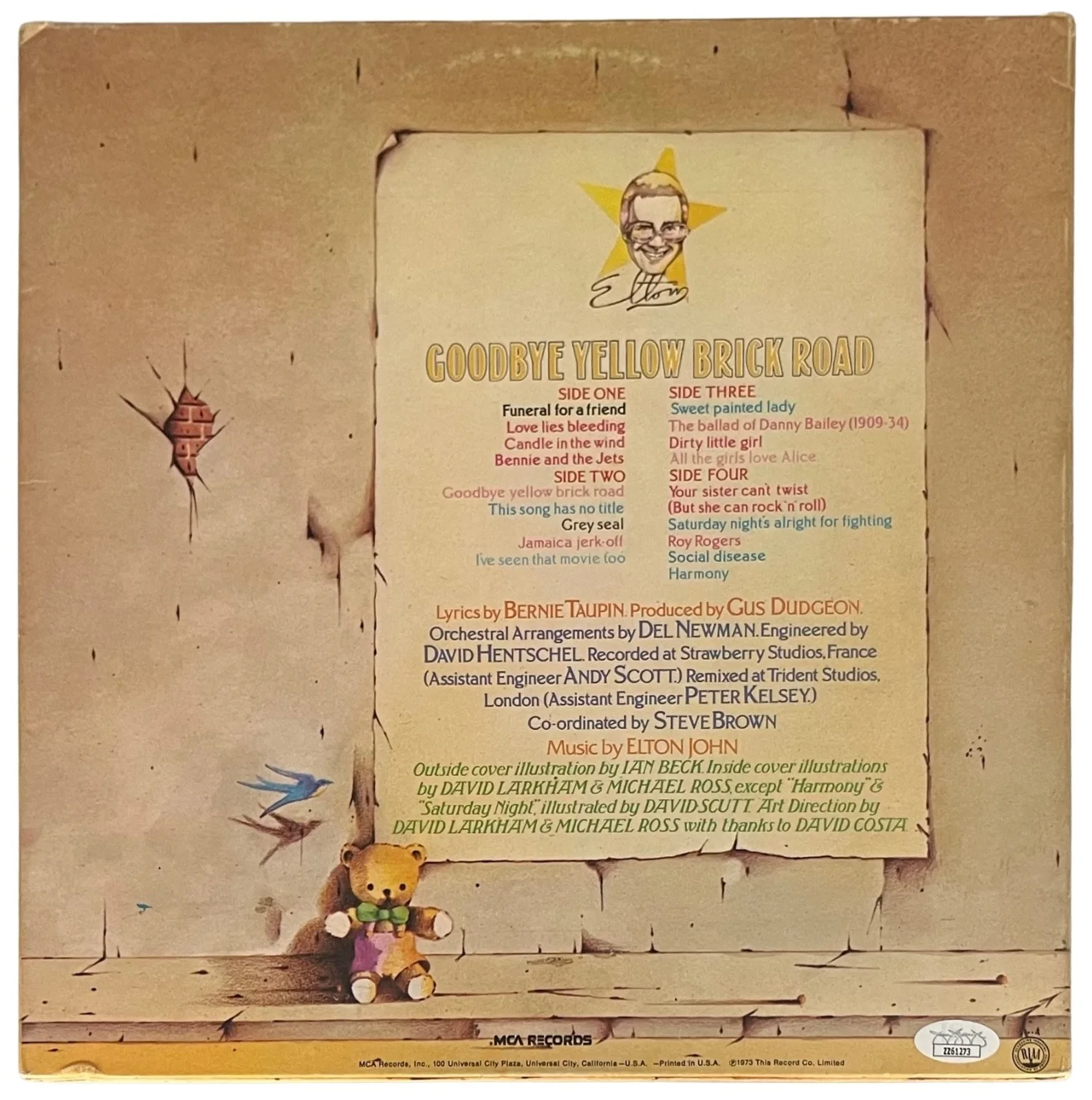 ELTON JOHN SIGNED GOODBYE YELLOW BRICK ROAD VINYL RECORD JSA LOA ZZ61273, изображение 2
