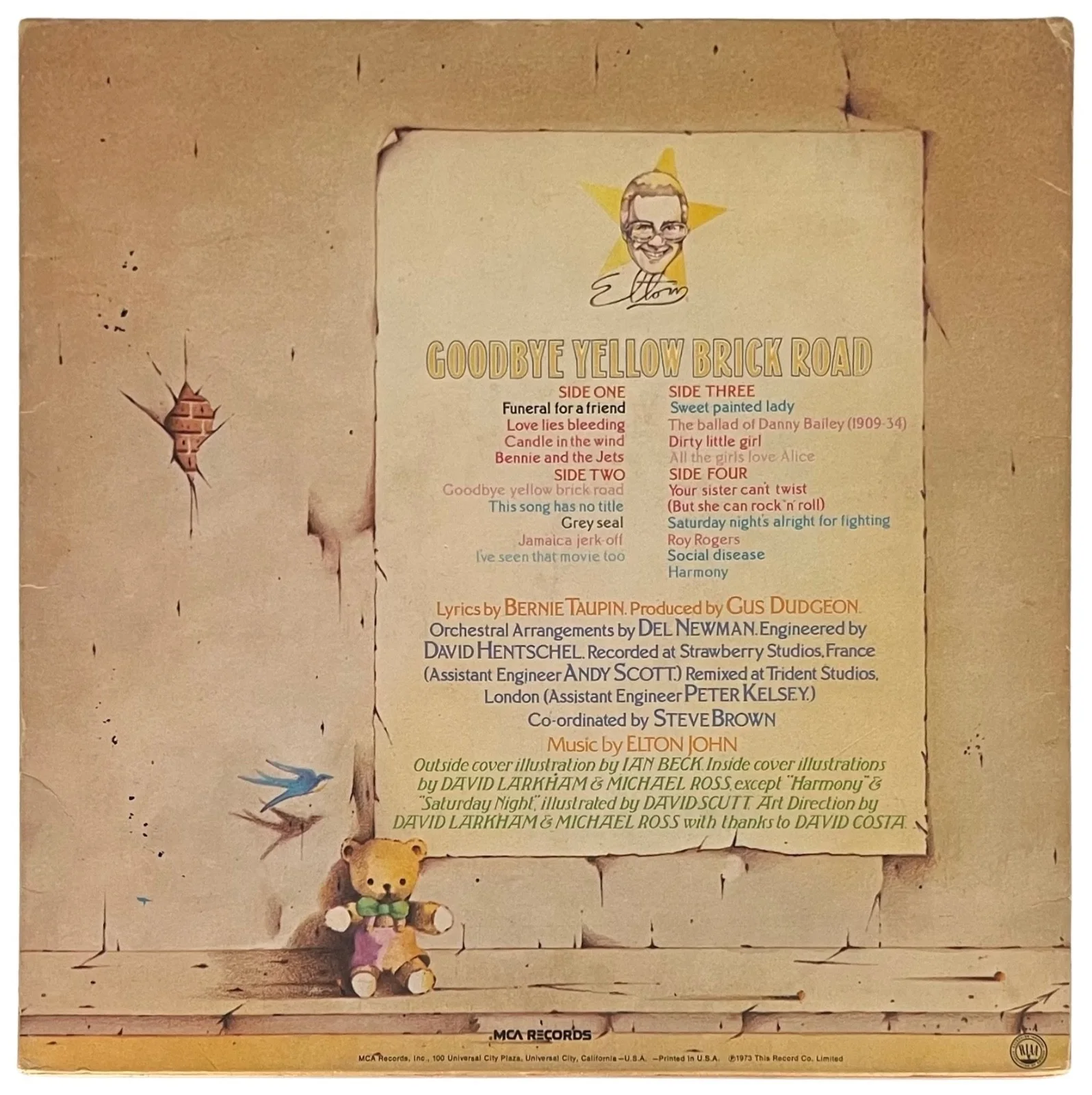 ELTON JOHN SIGNED GOODBYE YELLOW BRICK ROAD VINYL RECORD PSA COA AI28204, изображение 2