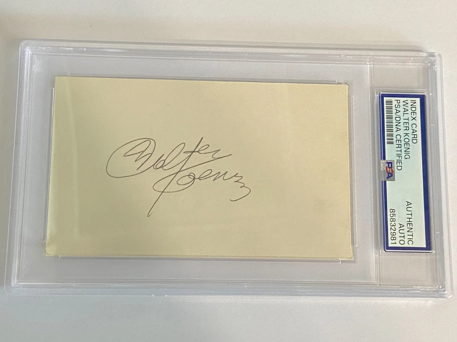 Walter Koenig — Walter Koenig Autographed Index Card PSA Star Trek