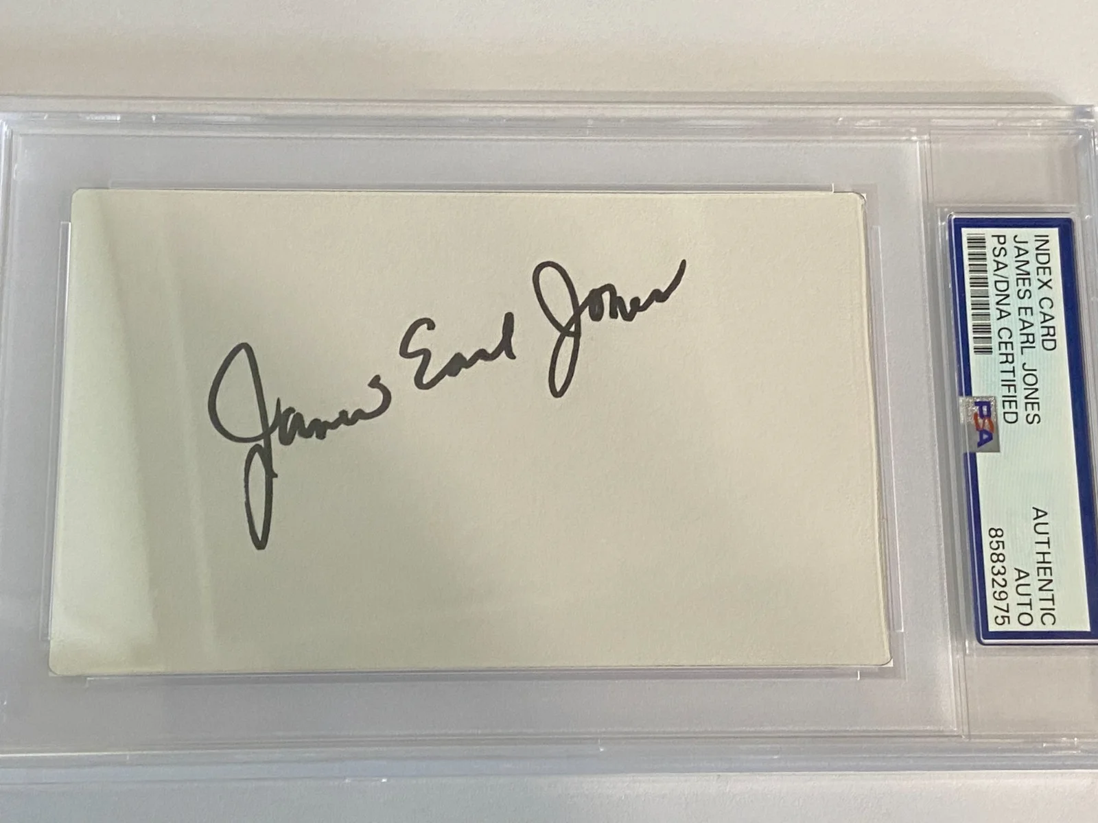 James Earl Jones — James Earl Jones Autographed Index Card PSA Star Wars