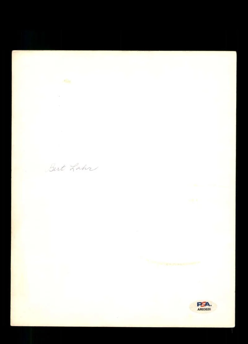 Bert Lahr — Bert Lahr PSA DNA Coa Signed 8x10 Photo Lion Wizard Of Oz Autograph, image 2