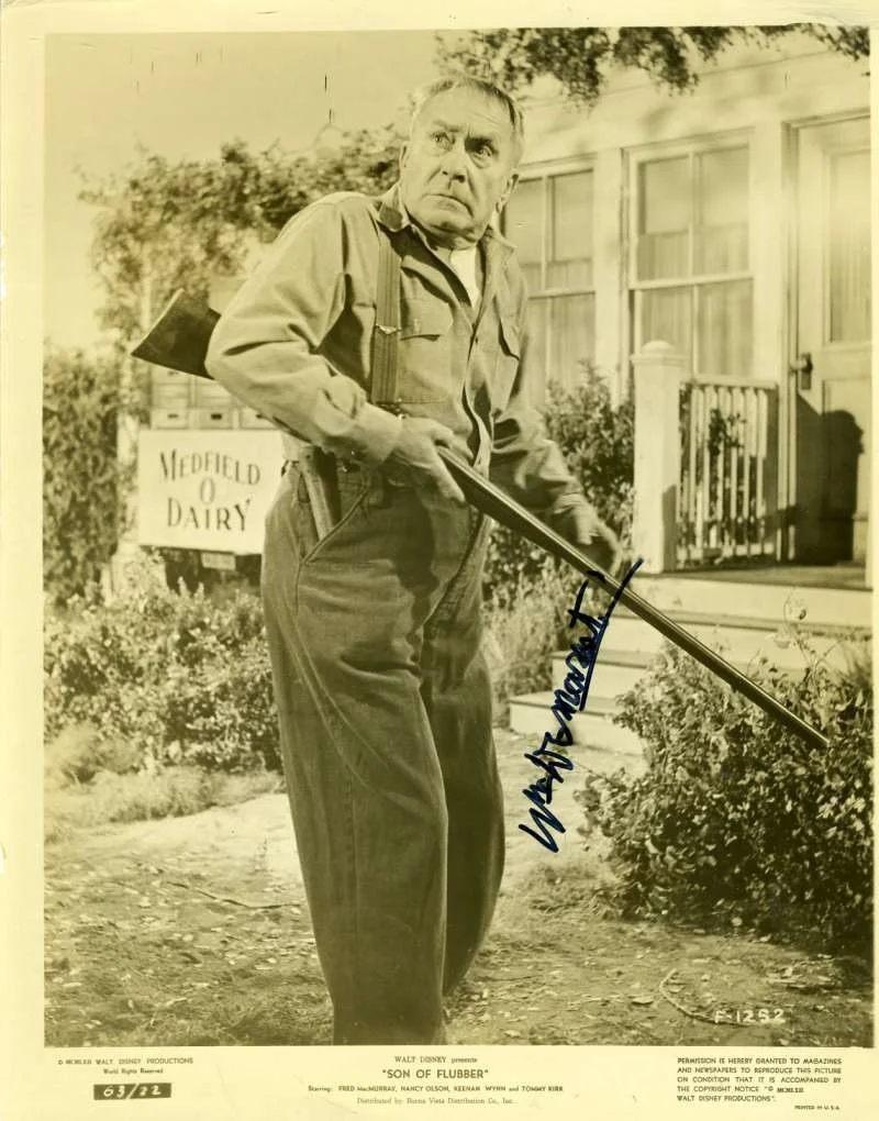 WILLIAM DEMAREST — William Demarest Psa Dna Son Of Flubber Signed 8x10 Photo Autograph Authentic