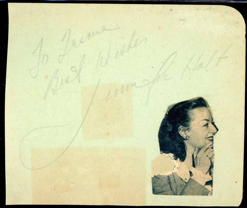 Edward Arnold Jennifer Holt — Edward Arnold Jennifer Holt JSA Coa Signed Album Page Autograph, изображение 2