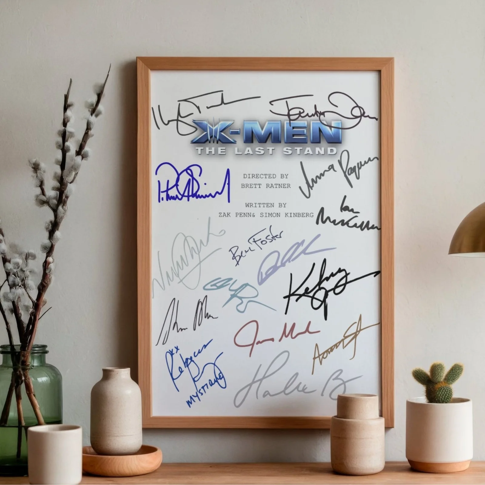 X-Men The Last Stand Inspired Poster A4 Pre-Printed Autograph Script Style Gift, image 2