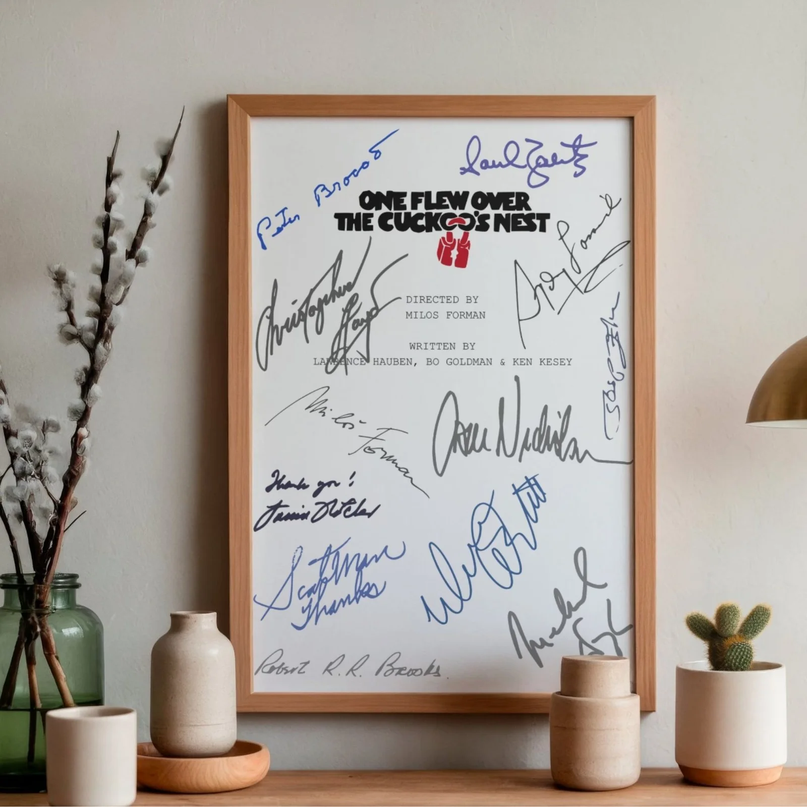 One Flew Over the Cuckoo's Nest Inspired Poster A4 Pre-Printed Autograph Gift, изображение 2