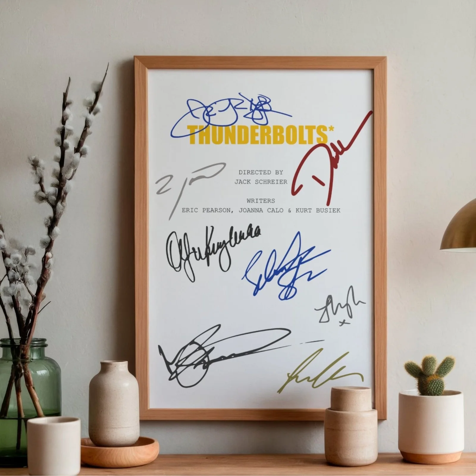Thunderbolts Inspired Posted A4 Pre-Printed Signature Script Style Wall Art Gift, image 2