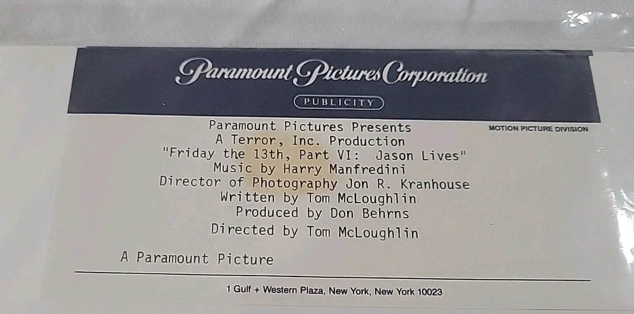 Friday The 13th Part VI Jason Lives Prrss Kit Photo Pack Sealed Paramount Pics, изображение 2
