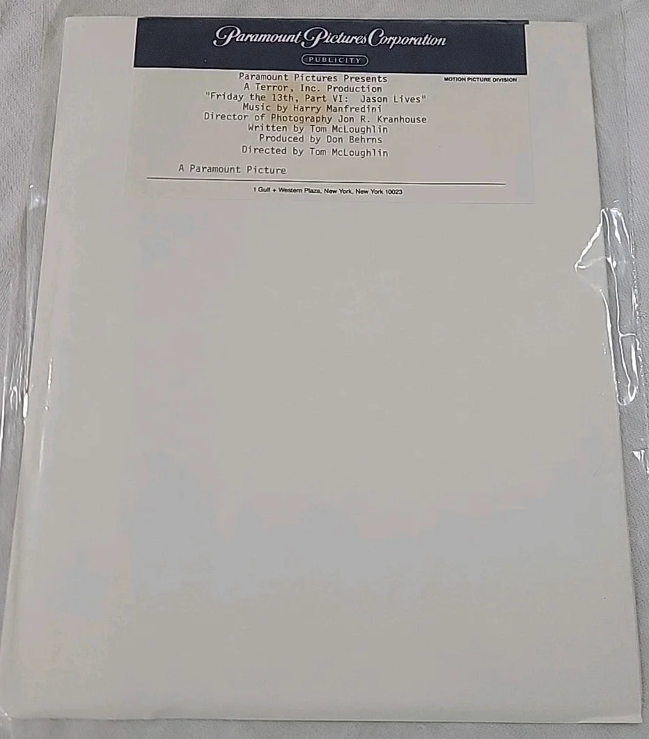 Friday The 13th Part VI Jason Lives Prrss Kit Photo Pack Sealed Paramount Pics, изображение 3
