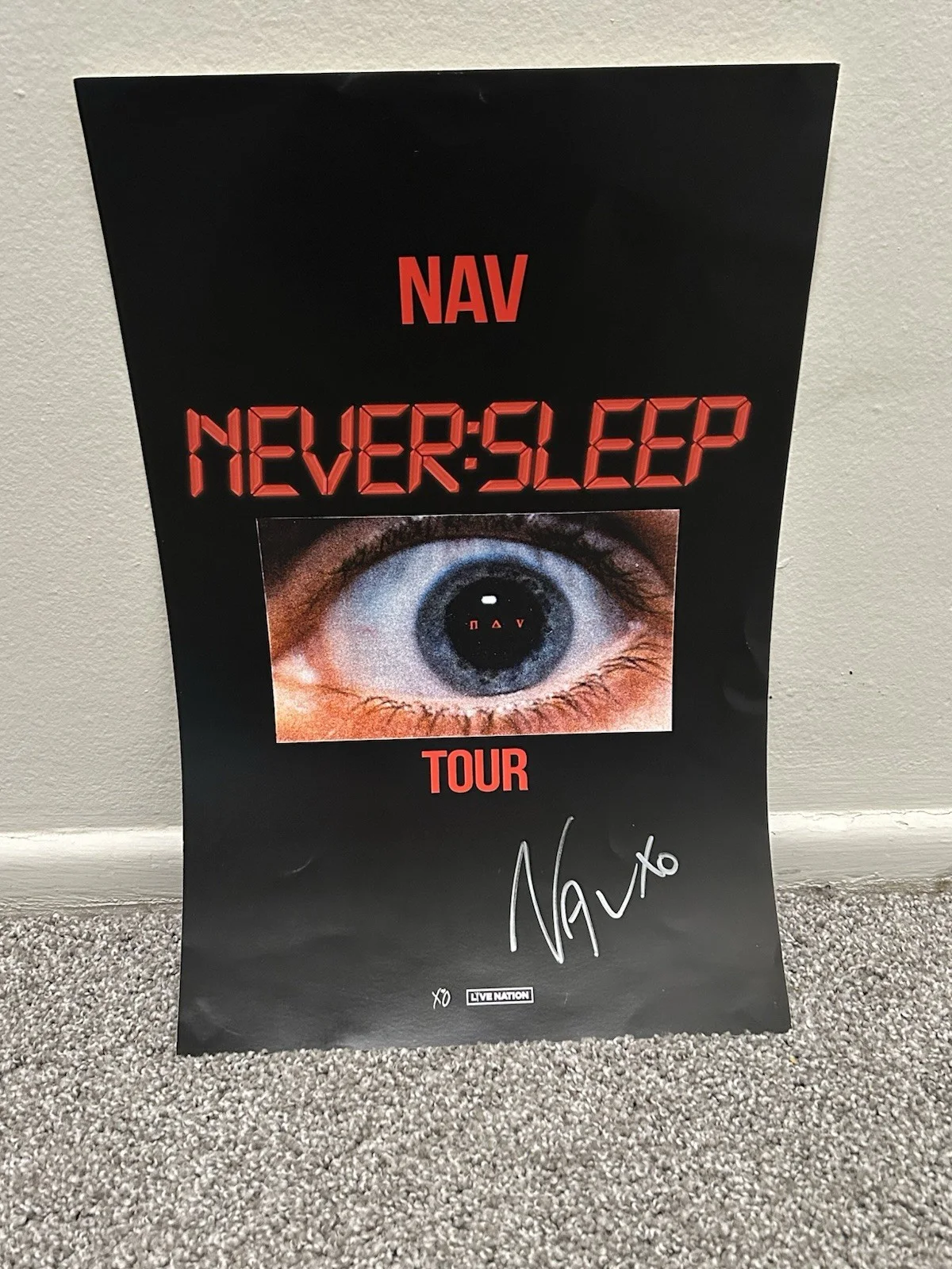 Signed NAV Never Sleep Tour VIP Poster 11x17 Sofaygo The Weeknd XO OMW2 Rexdale, image 3