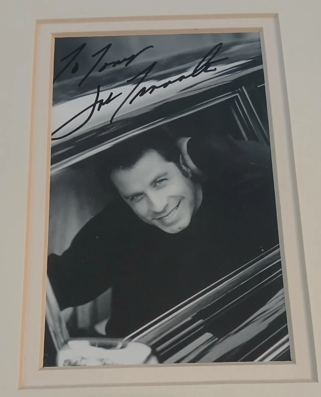 JOHN TRAVOLTA — JOHN TRAVOLTA AUTOGRAPHED ORIGINAL SIGNED, MATTED AND FRAMED PHOTO., image 2