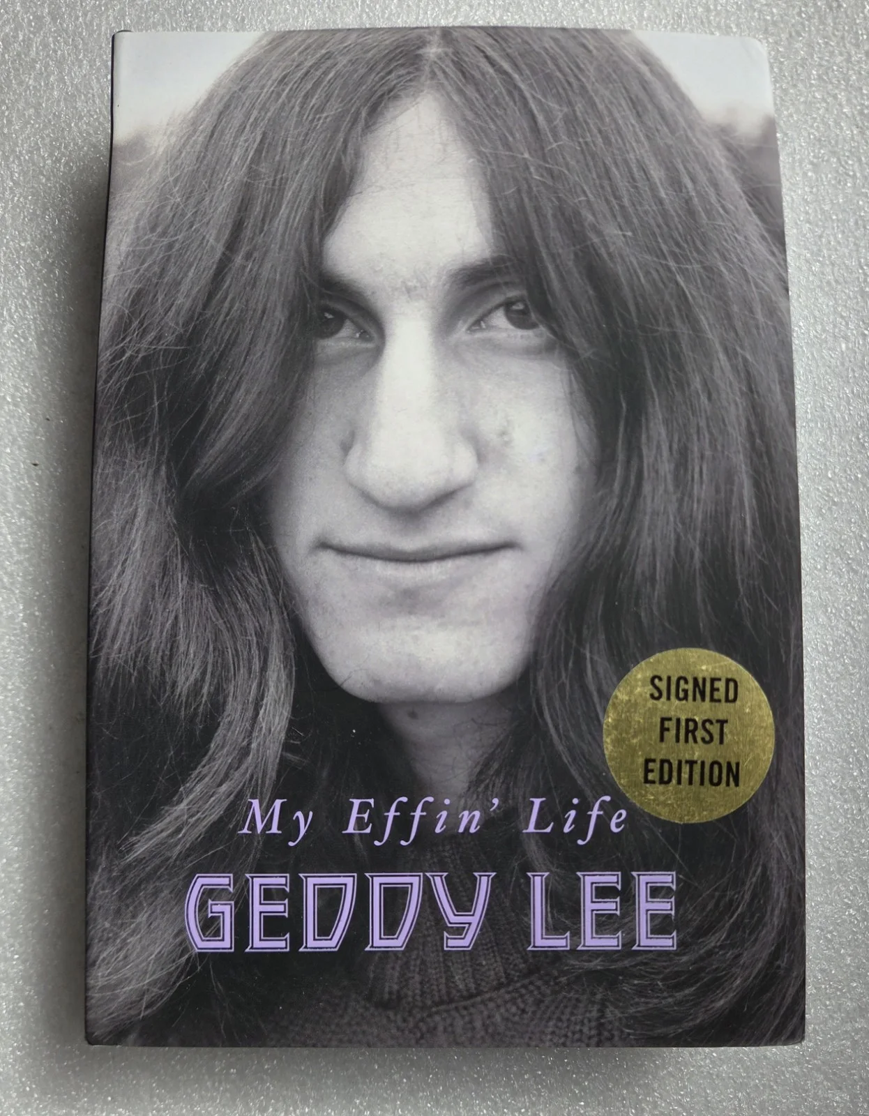 GEDDY LEE SIGNED BOOK BECKETT BAS COA CERTIFIED AUTOGRAPHED RUSH MY EFFIN' LIFE, image 2