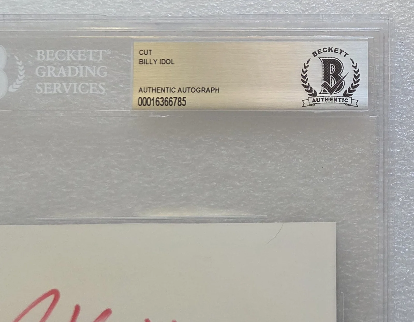 BILLY IDOL SIGNED BECKETT BAS COA AUTOGRAPHED SLABBED MUSIC SINGER GIFT PRESENT, image 4
