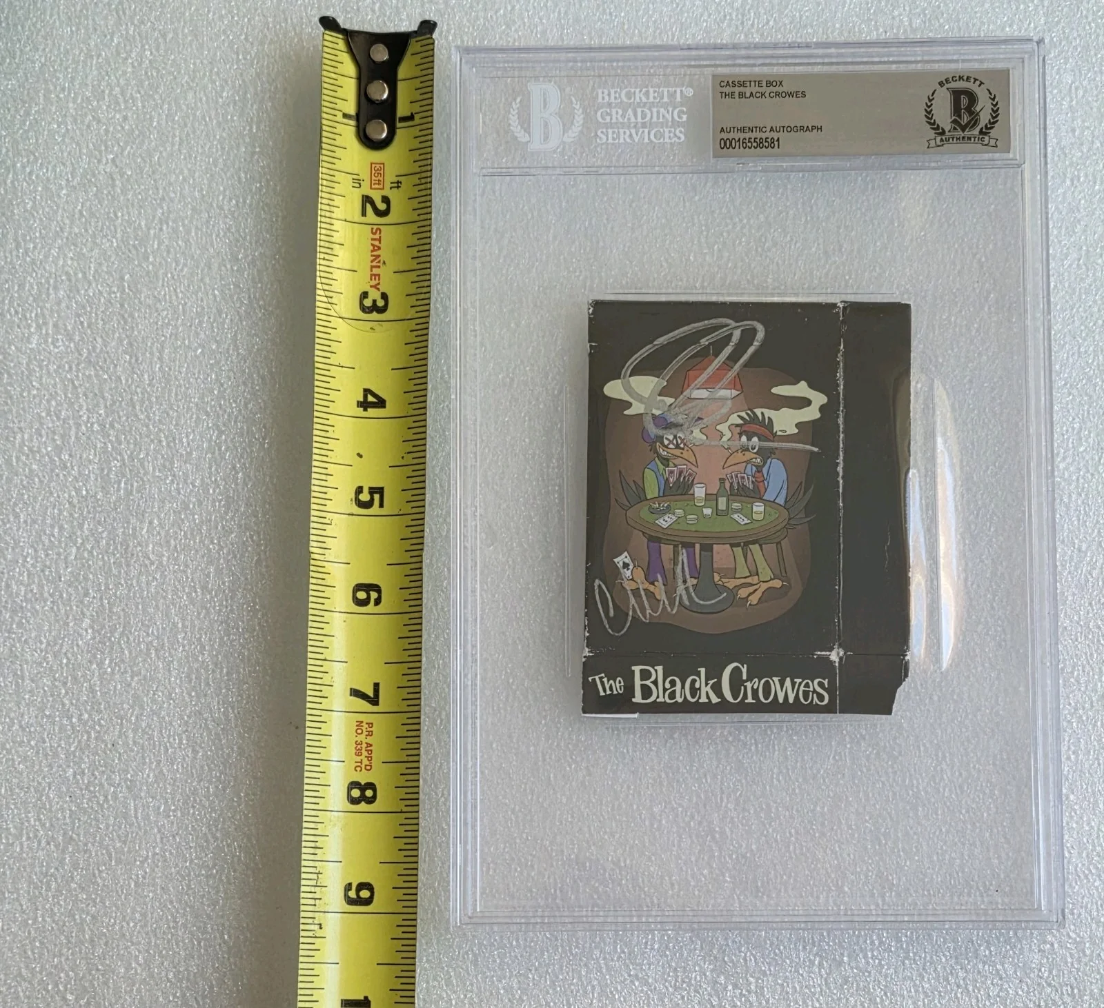 THE BLACK CROWES SIGNED BECKETT BAS COA AUTOGRAPHED SLABBED CHRIS RICH ROBINSON, изображение 2