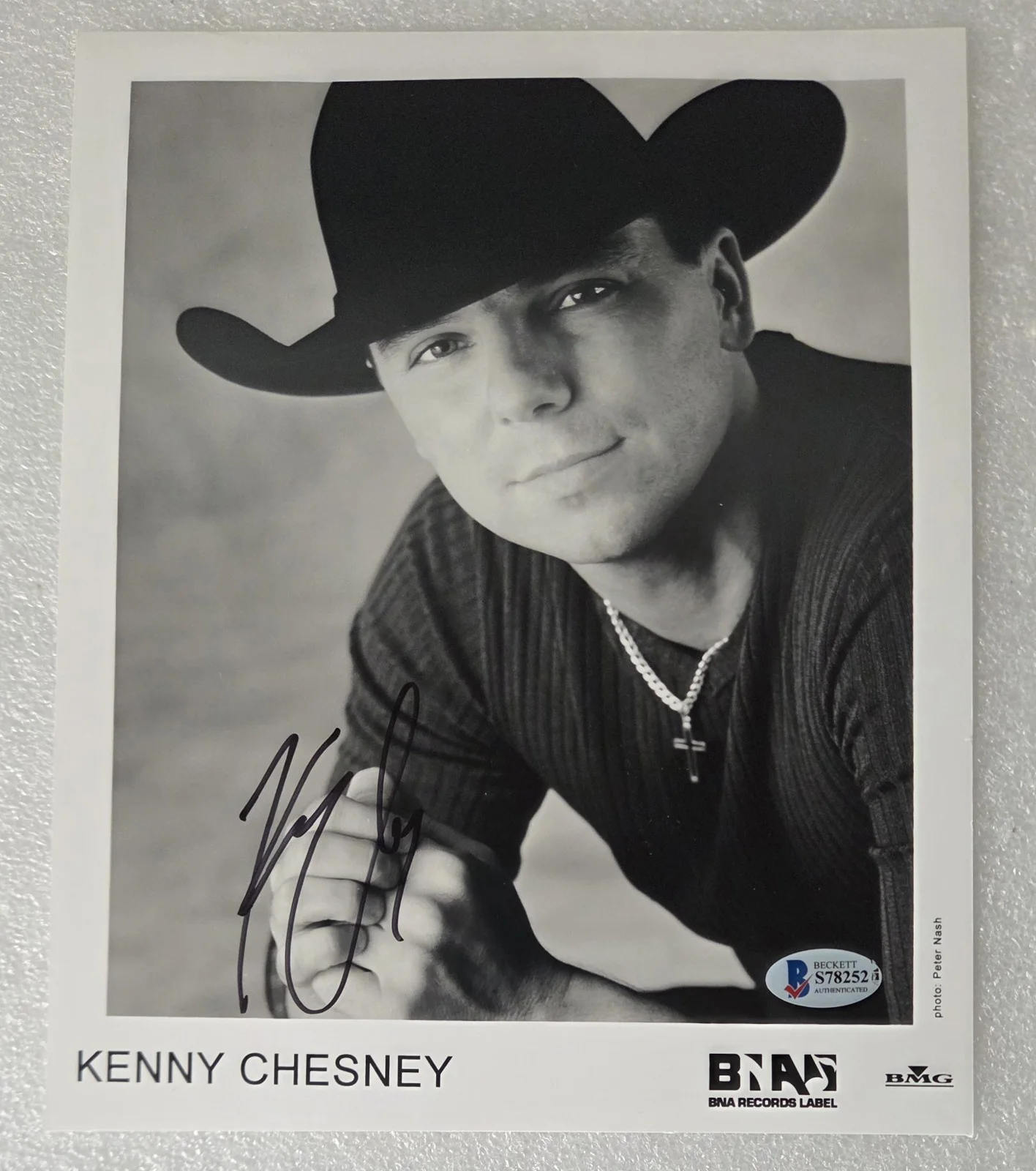 KENNY CHESNEY SIGNED BECKETT BAS COA AUTOGRAPHED 8X10 COUNTRY MUSIC SINGER PHOTO, изображение 2