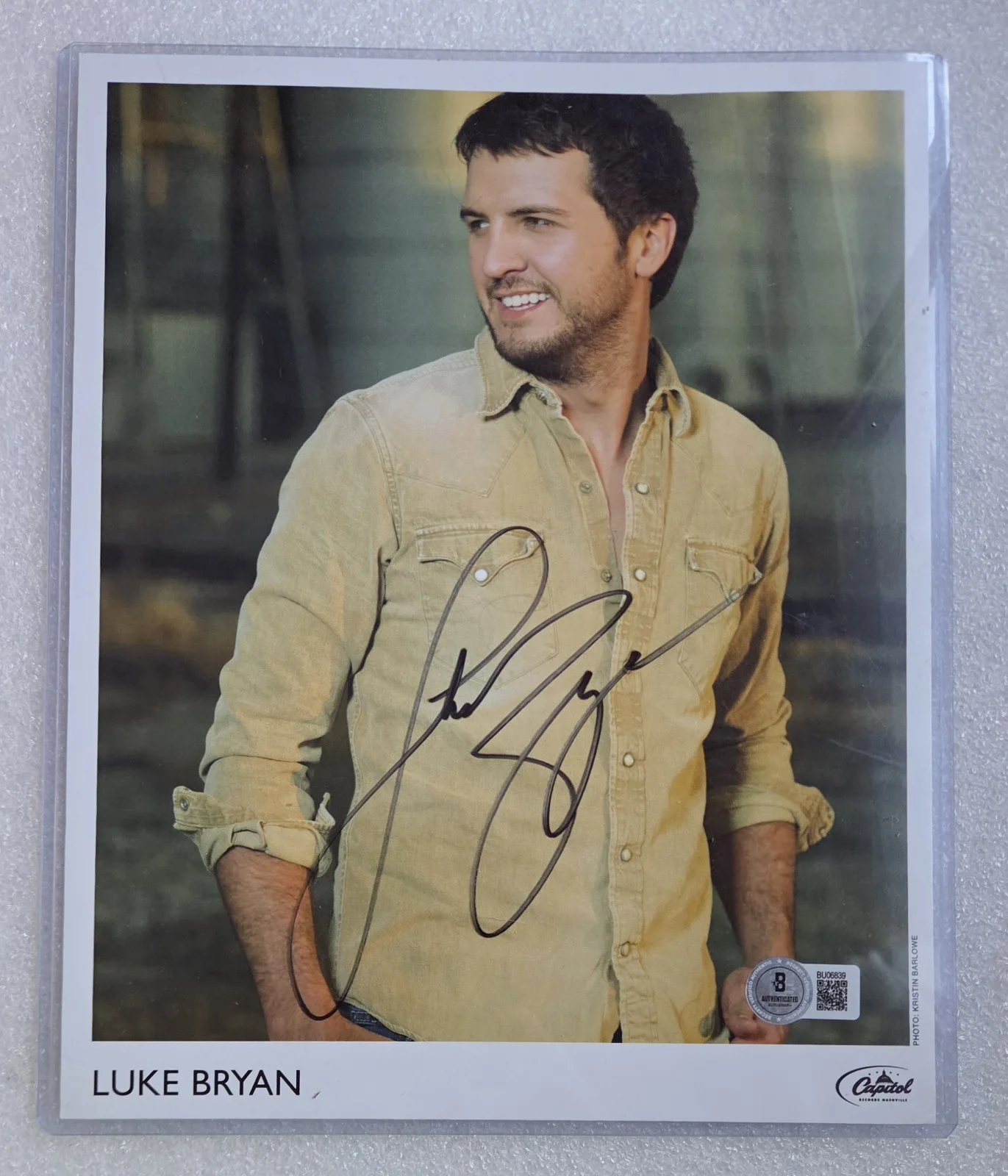 LUKE BRYAN SIGNED PROMO PHOTO BECKETT 8X10 BAS COA COUNTY MUSIC BAND AUTOGRAPHED, изображение 2