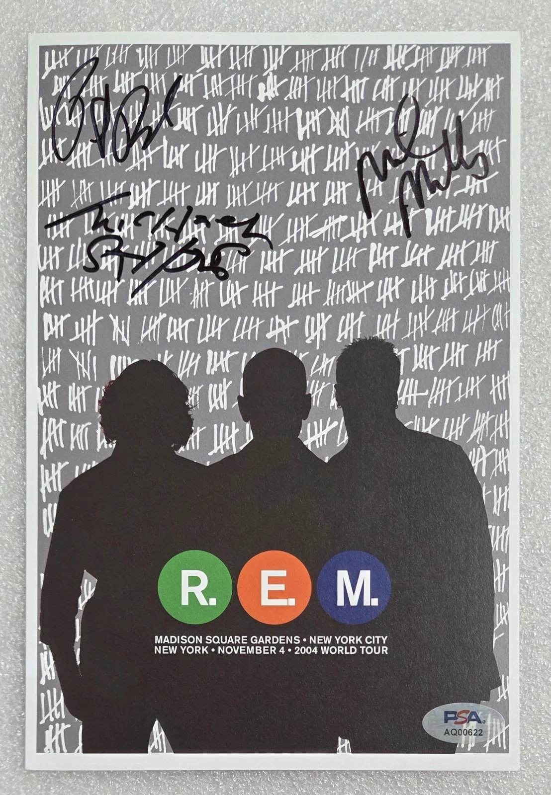 R.E.M. SIGNED PSA/DNA LOA AUTOGRAPHED 6X9 COA MIKE MILLS STIPE PETER BUCK LETTER, изображение 2