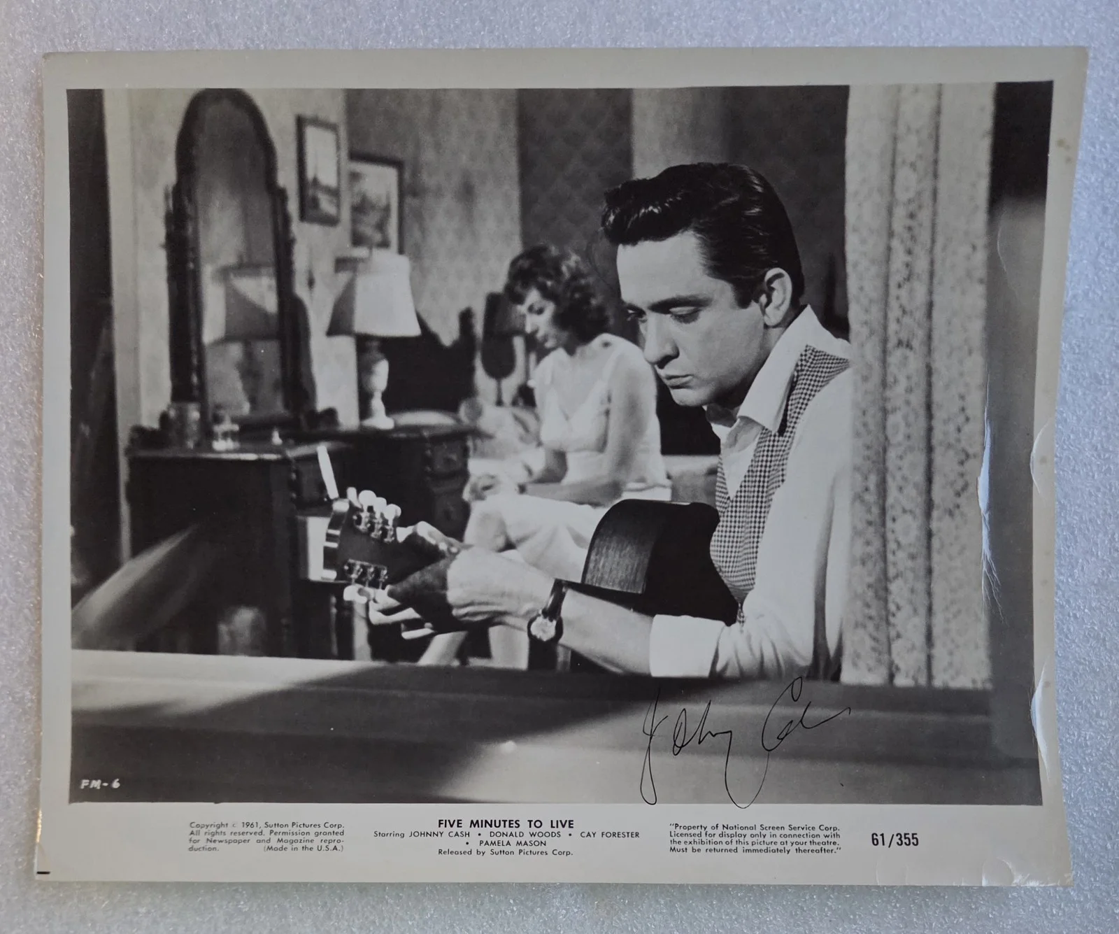 JOHNNY CASH SIGNED BECKETT BAS LOA COA 8X10 PHOTO LETTER AUTOGRAPHED MOVIE ACTOR, изображение 2