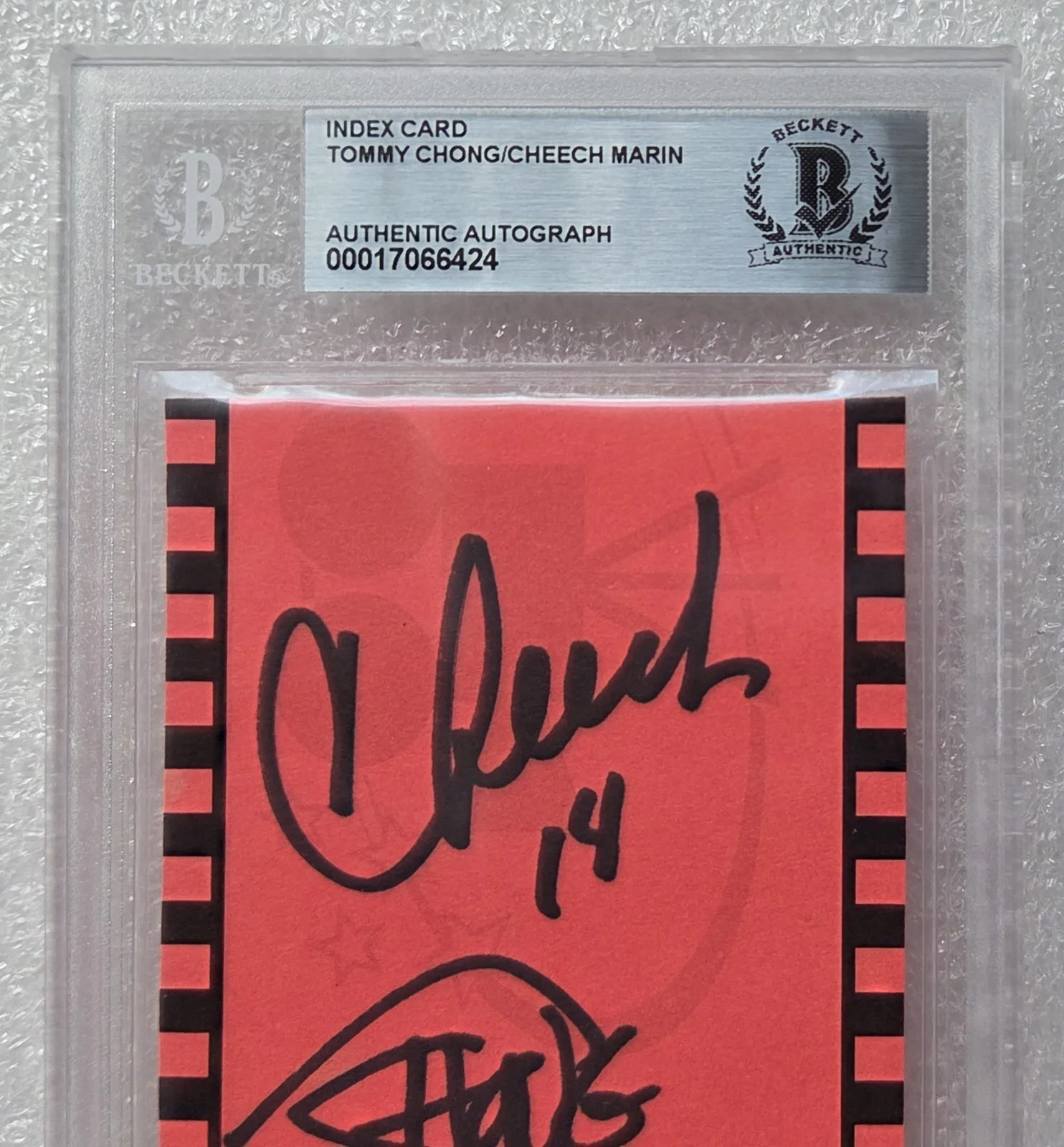 CHEECH & CHONG SIGNED SLABBED BECKETT BAS COA AUTOGRAPHED MOVIE AND TOMMY MARIN, image 3