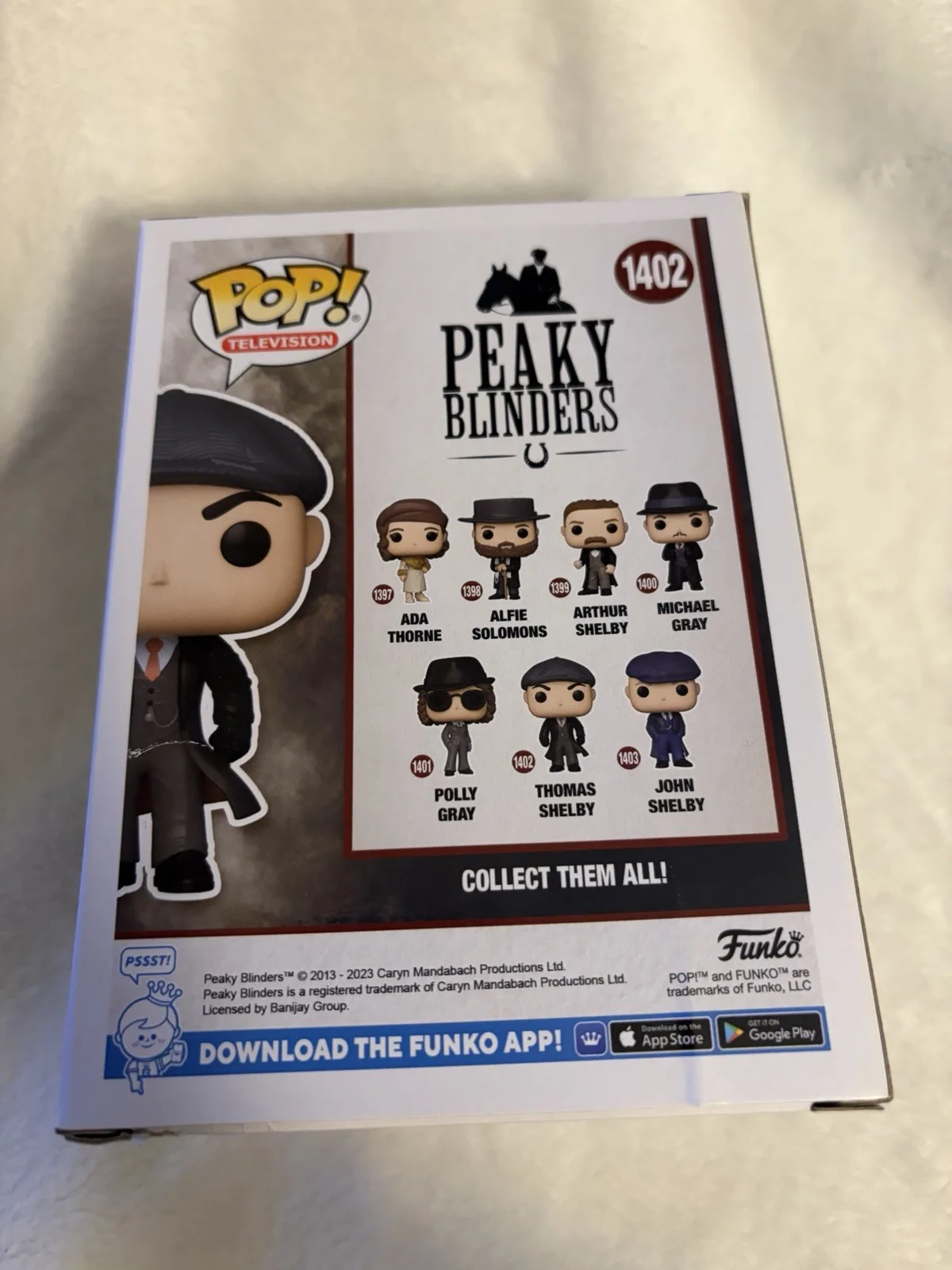 Tommy — Funko Pop Peaky Blinders Thomas Shelby #1402 Signed SWAU, image 3