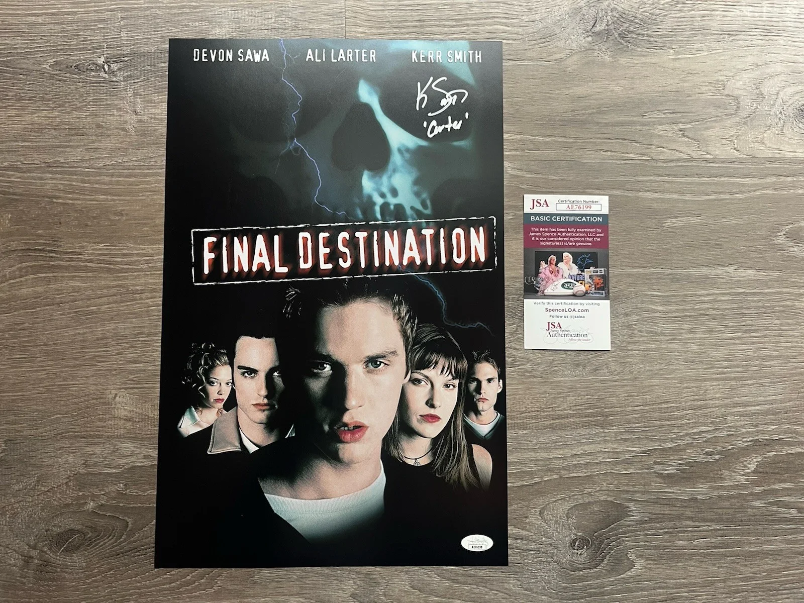Kerr Smith — Kerr Smith Signed Final Destination 11x17 Photo JSA COA Carter Horror Auto
