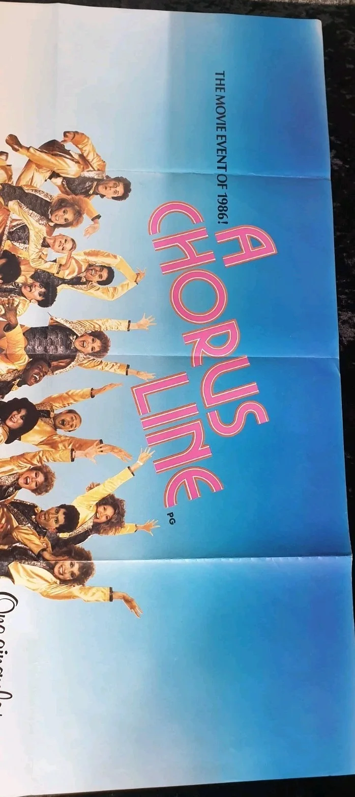Original A CHORUS LINE Folded UK Quad Poster 1985 40x30 Musical Film, изображение 3