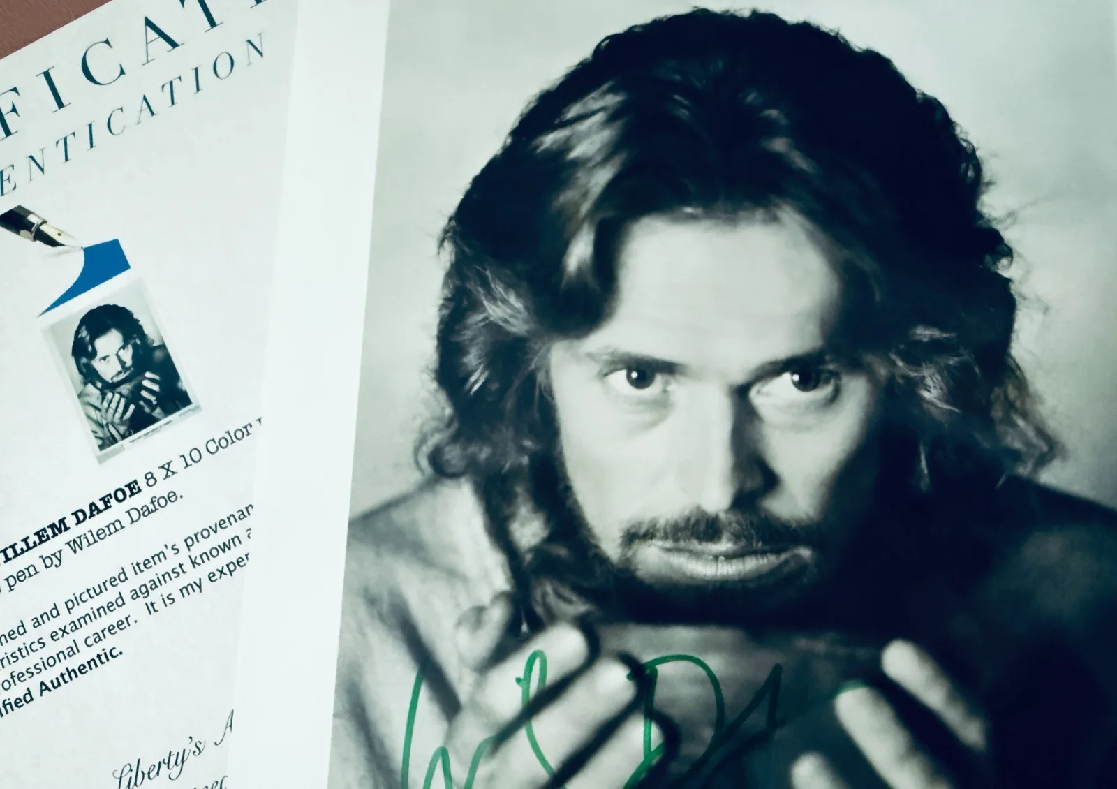Willem Defoe — Willem Dafoe Signed•Photo 8x10 B&W• The Last Temptation of Christ• w/ COA, изображение 2
