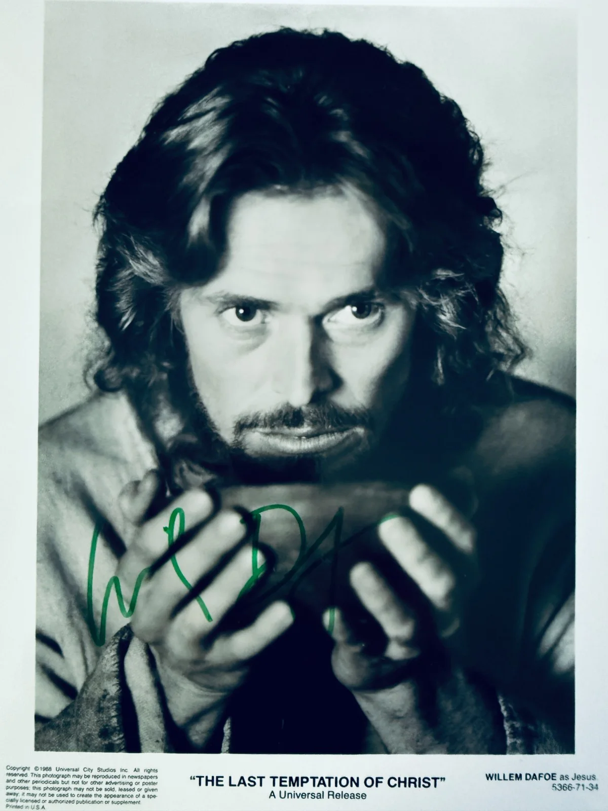 Willem Defoe — Willem Dafoe Signed•Photo 8x10 B&W• The Last Temptation of Christ• w/ COA, изображение 3