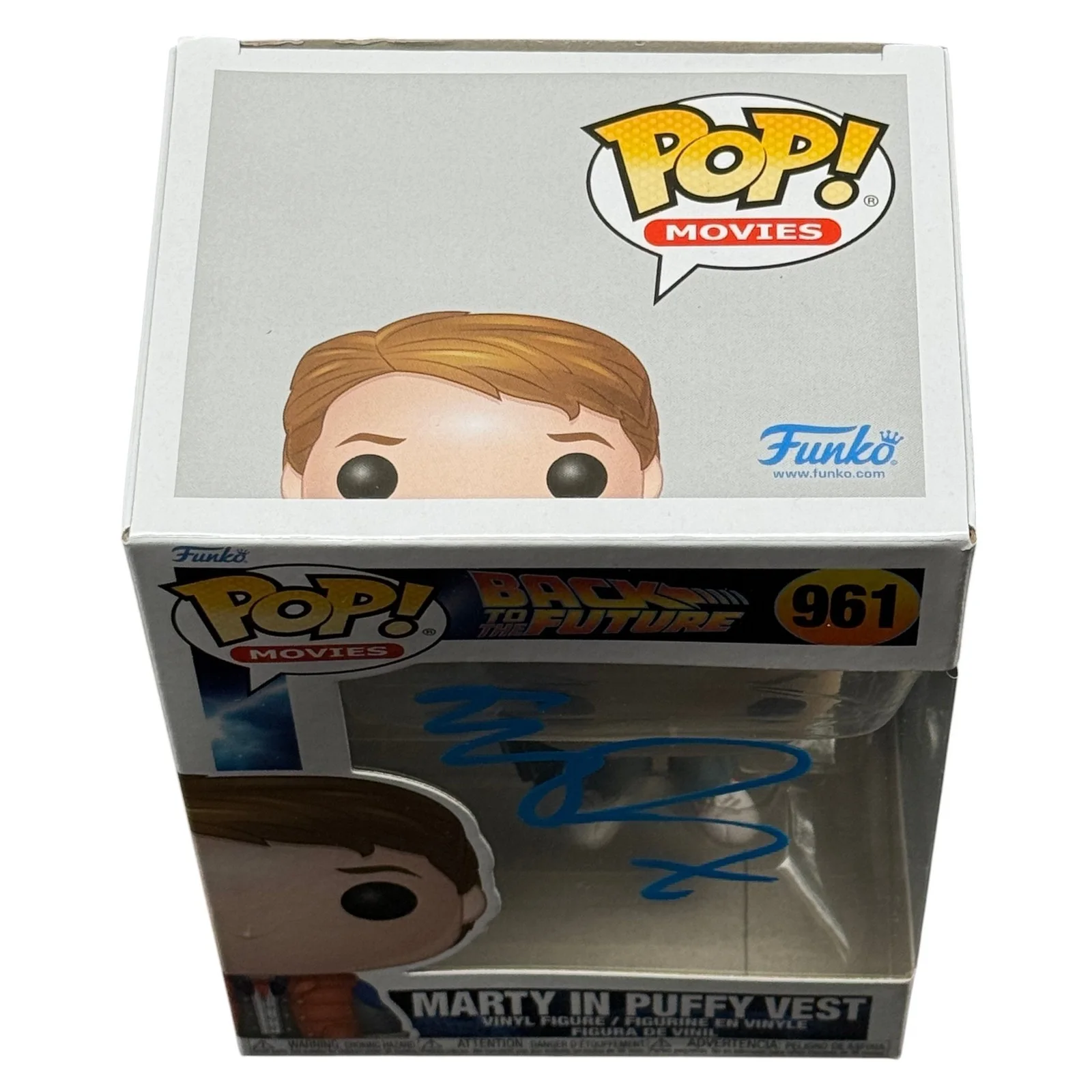 Michael J Fox — Michael J Fox Signed Marty In Puffy Vest Funko Pop 961 BTTF Beckett BAS COA, изображение 5