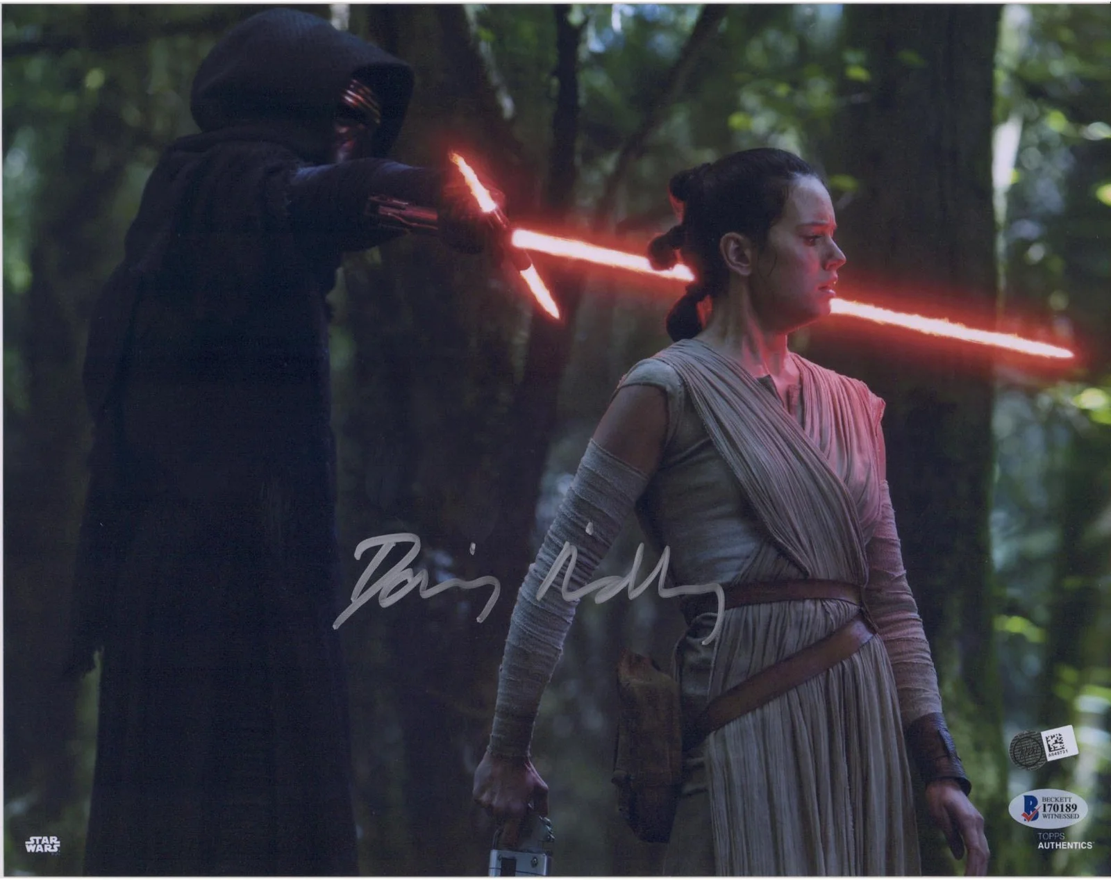 Daisy Ridley — Daisy Ridley The Force Awakens Autographed 12" x 18" Photograph BAS